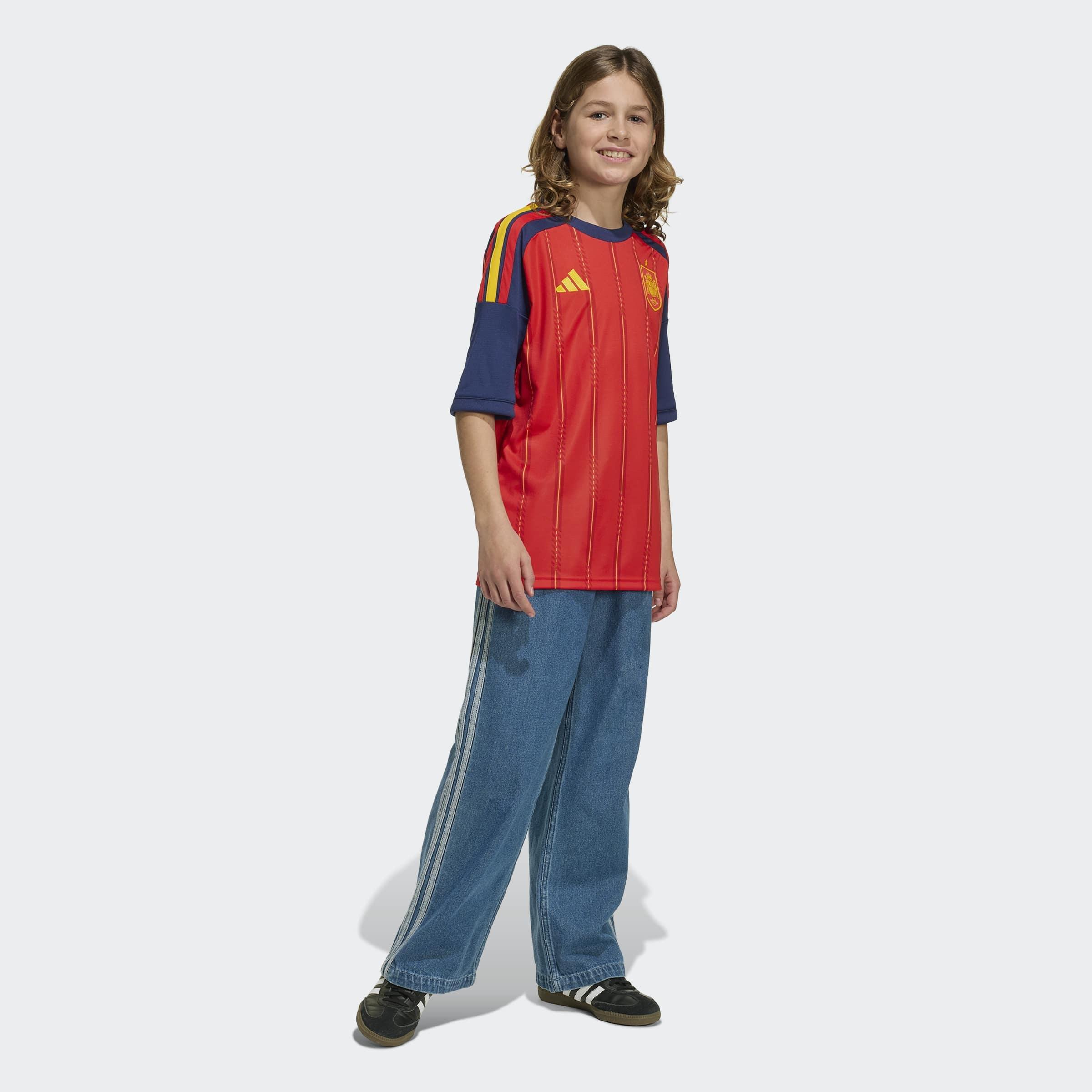 Kids Unisex Spain 26 Home Jersey , Red, A701_ONE, large image number 8