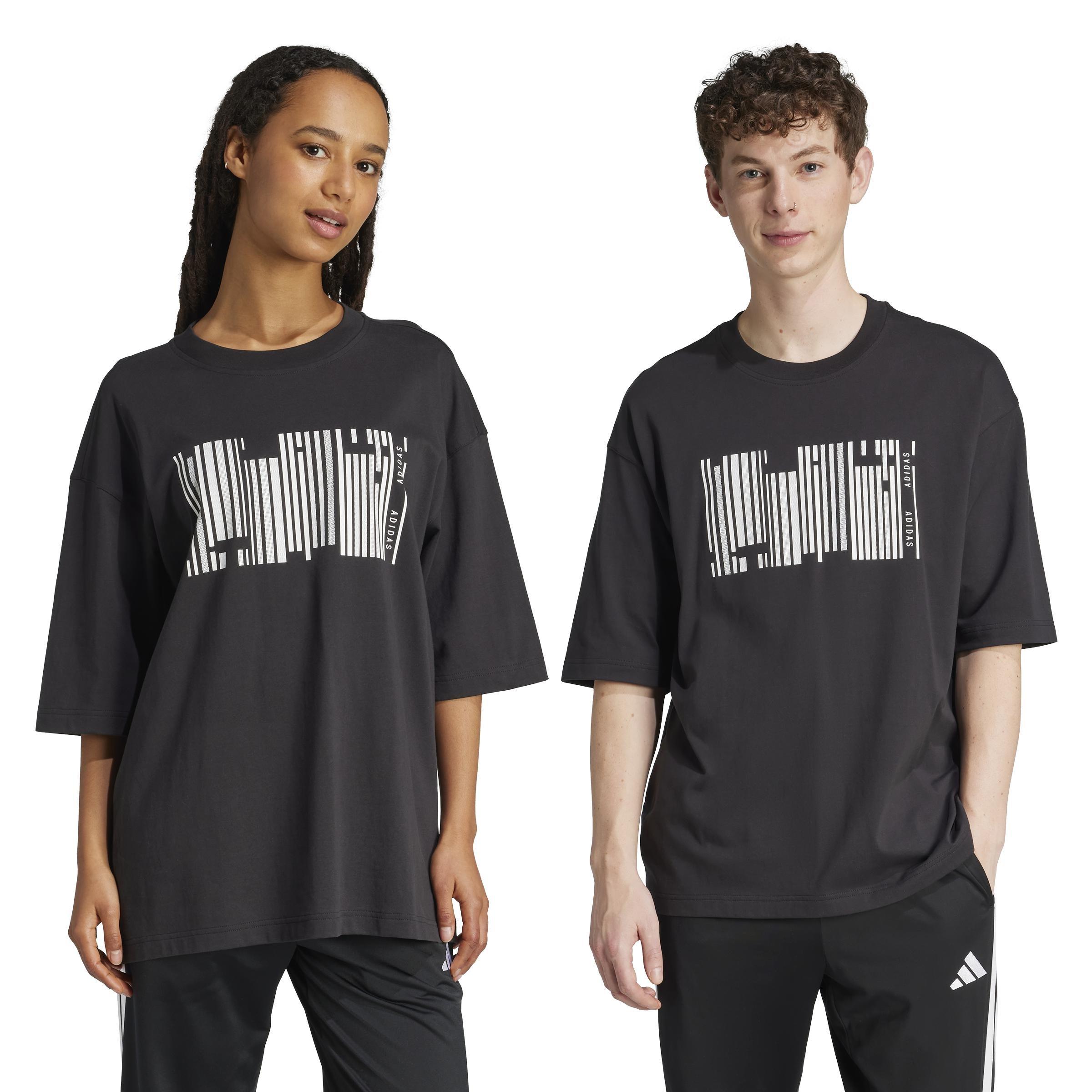 Unisex Emerging Harmony Graphic T-Shirt, Black, A701_ONE, large image number 1