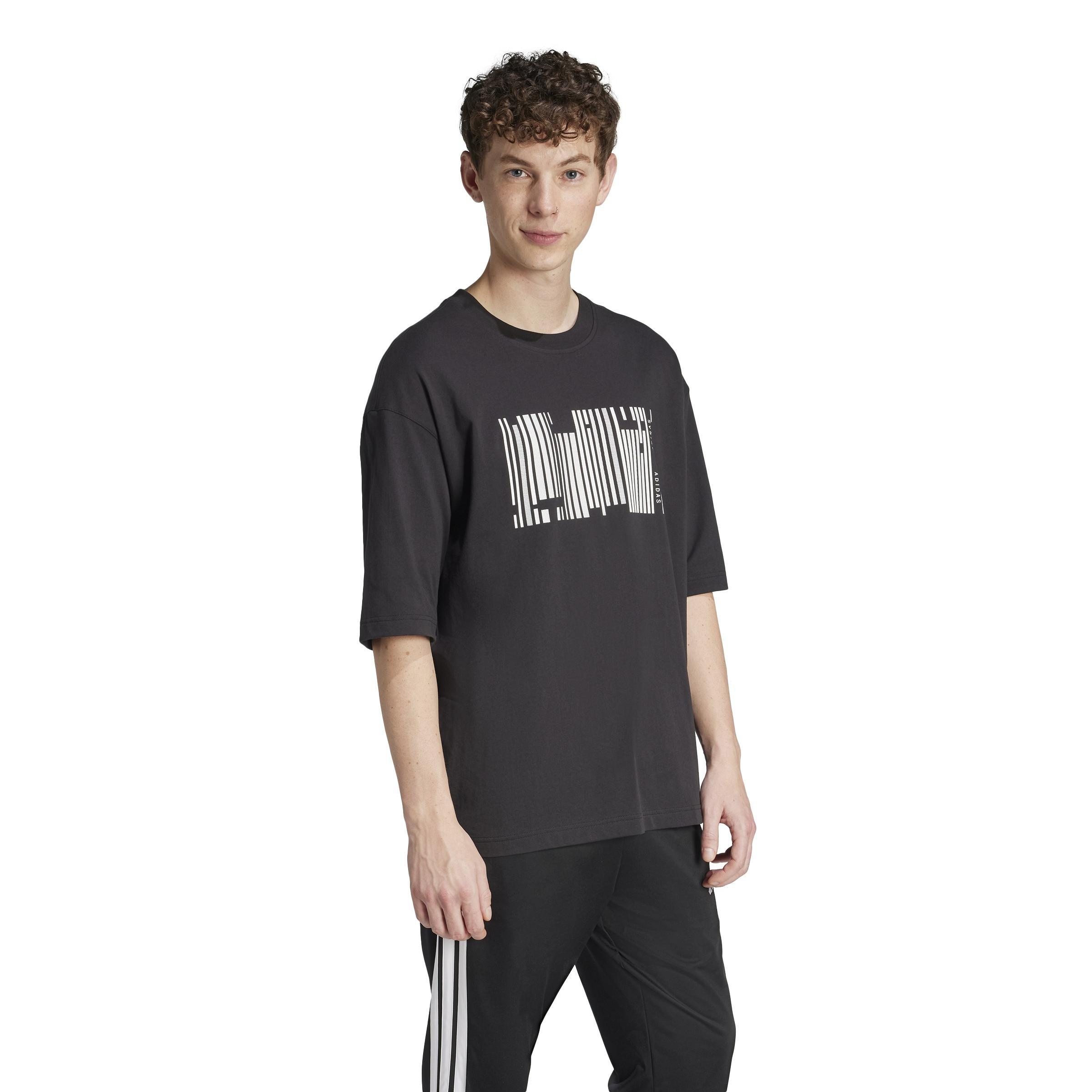 Unisex Emerging Harmony Graphic T-Shirt, Black, , large image number 2