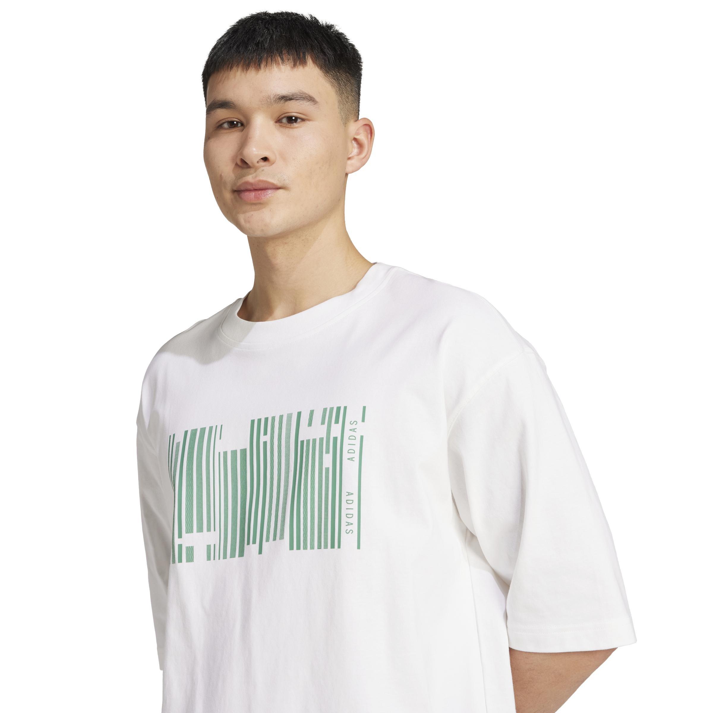 Unisex Emerging Harmony Graphic T-Shirt, White, A701_ONE, large image number 6