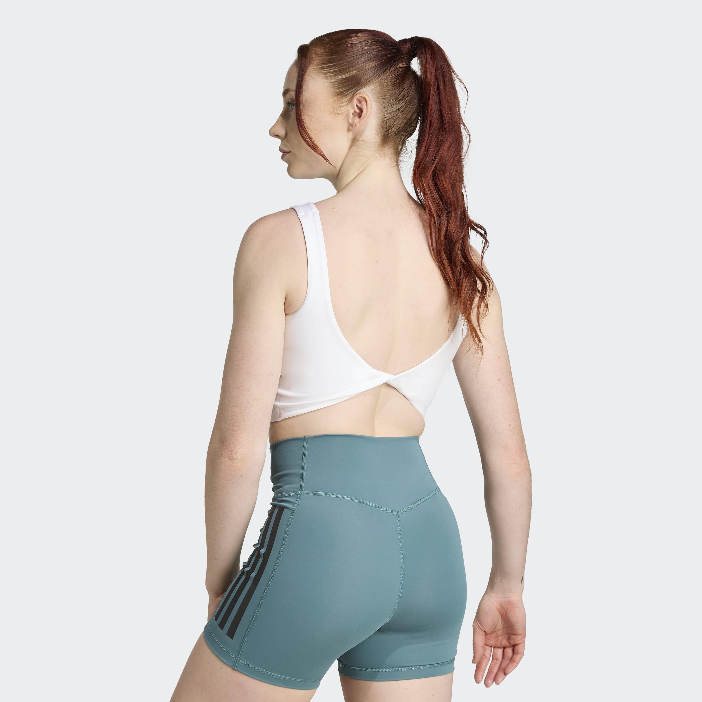 Power Light Support Bra Tank Top, White