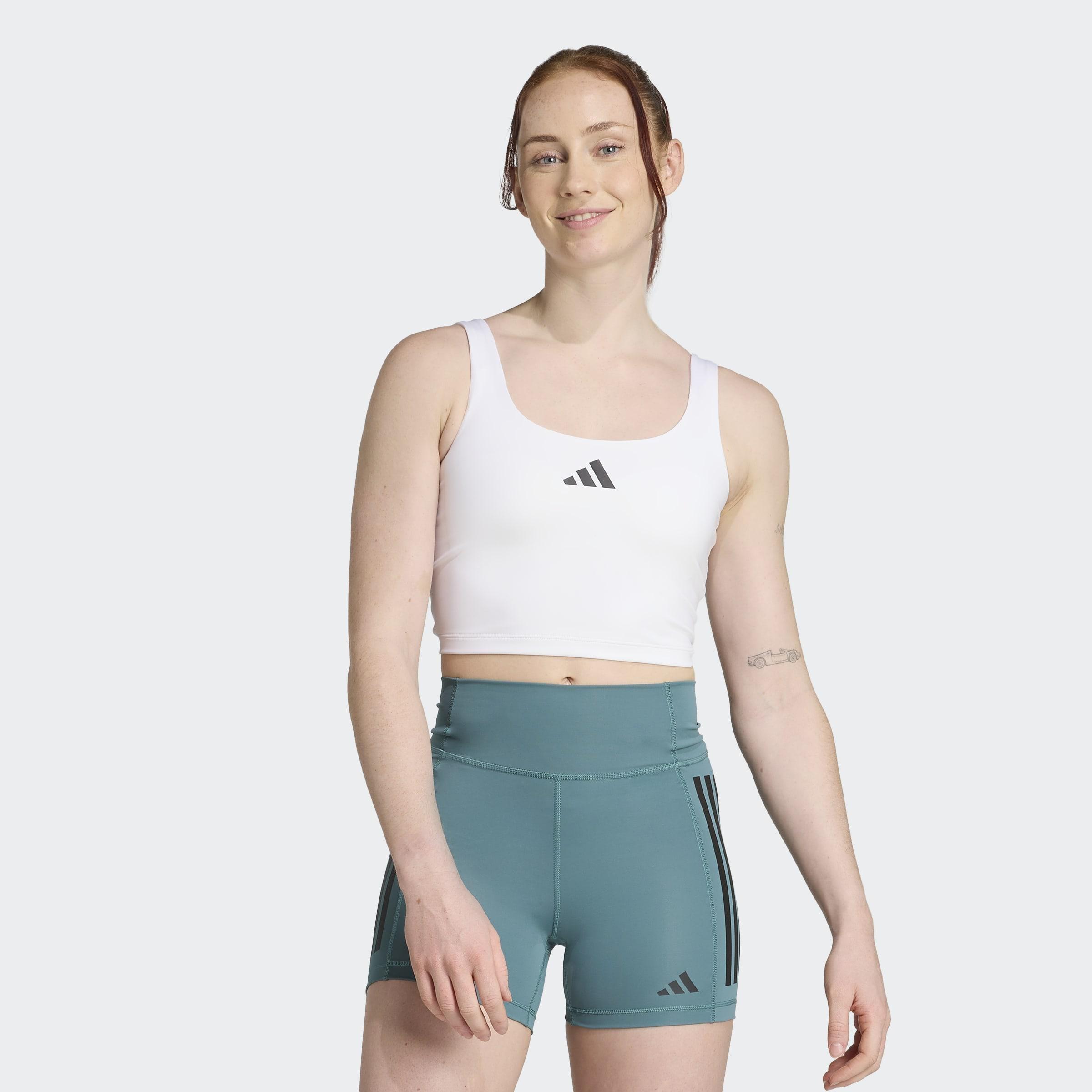 Power Light Support Bra Tank Top, White, A701_ONE, large image number 6
