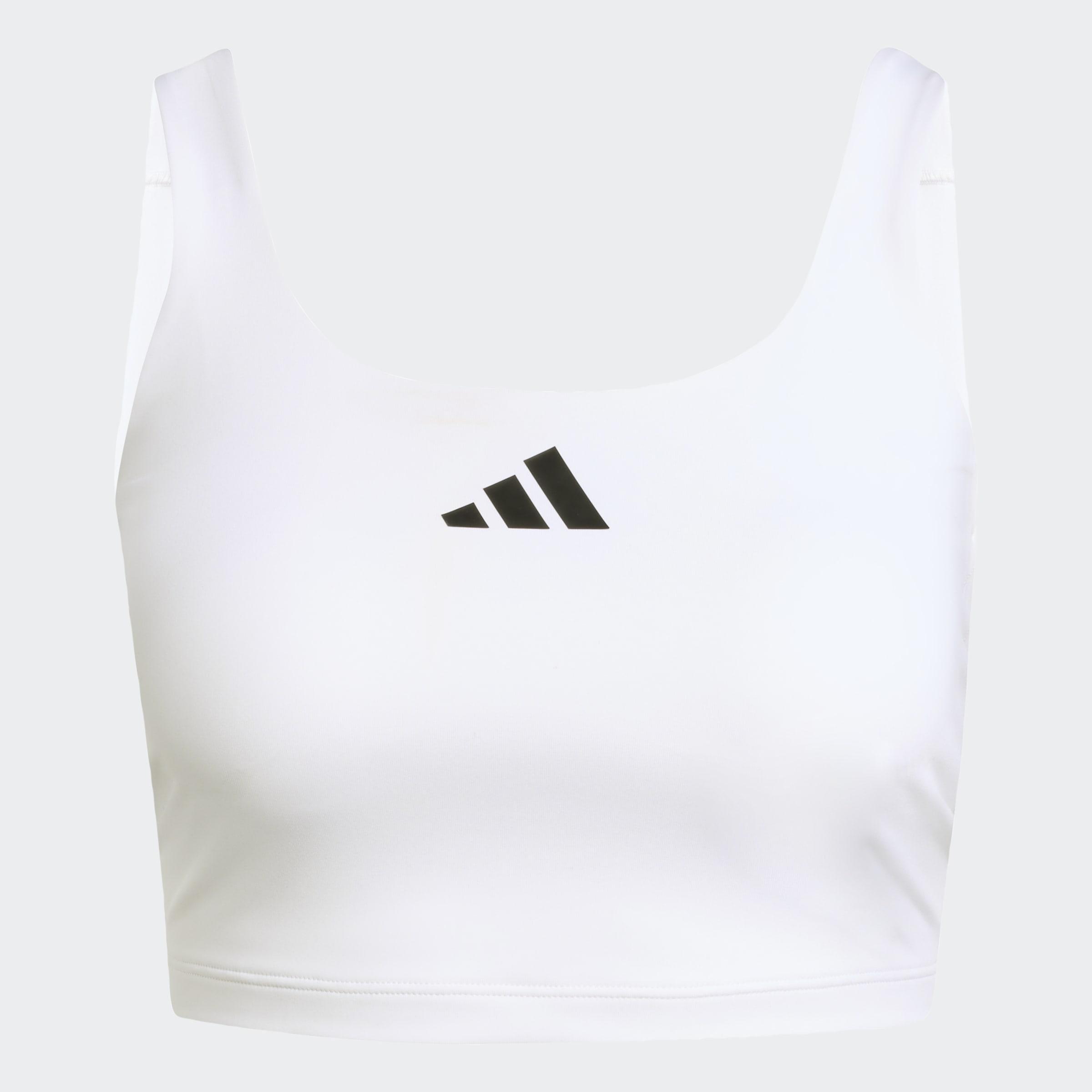 Power Light Support Bra Tank Top, White