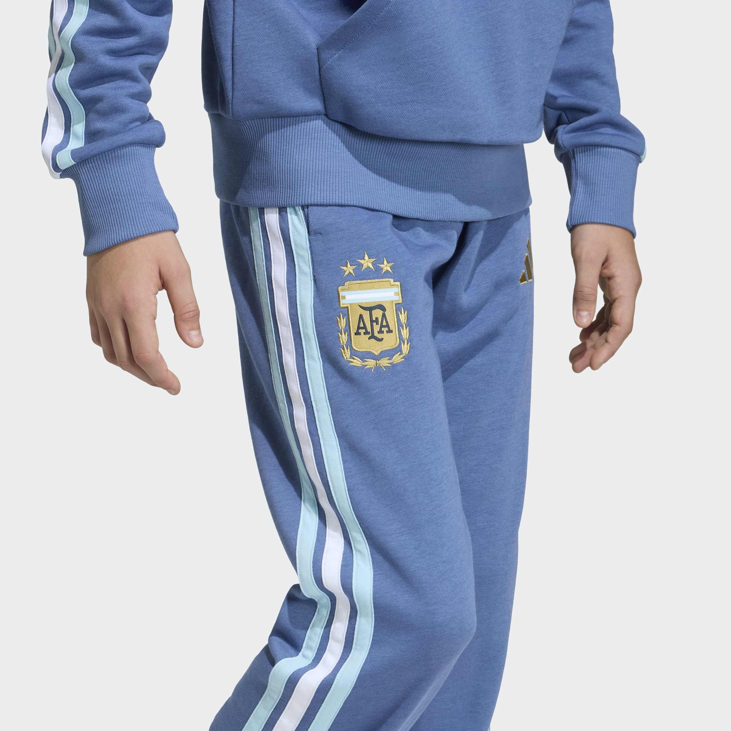 Kids Unisex Argentina DNA Tracksuit Bottoms, Blue, A701_ONE, large image number 4