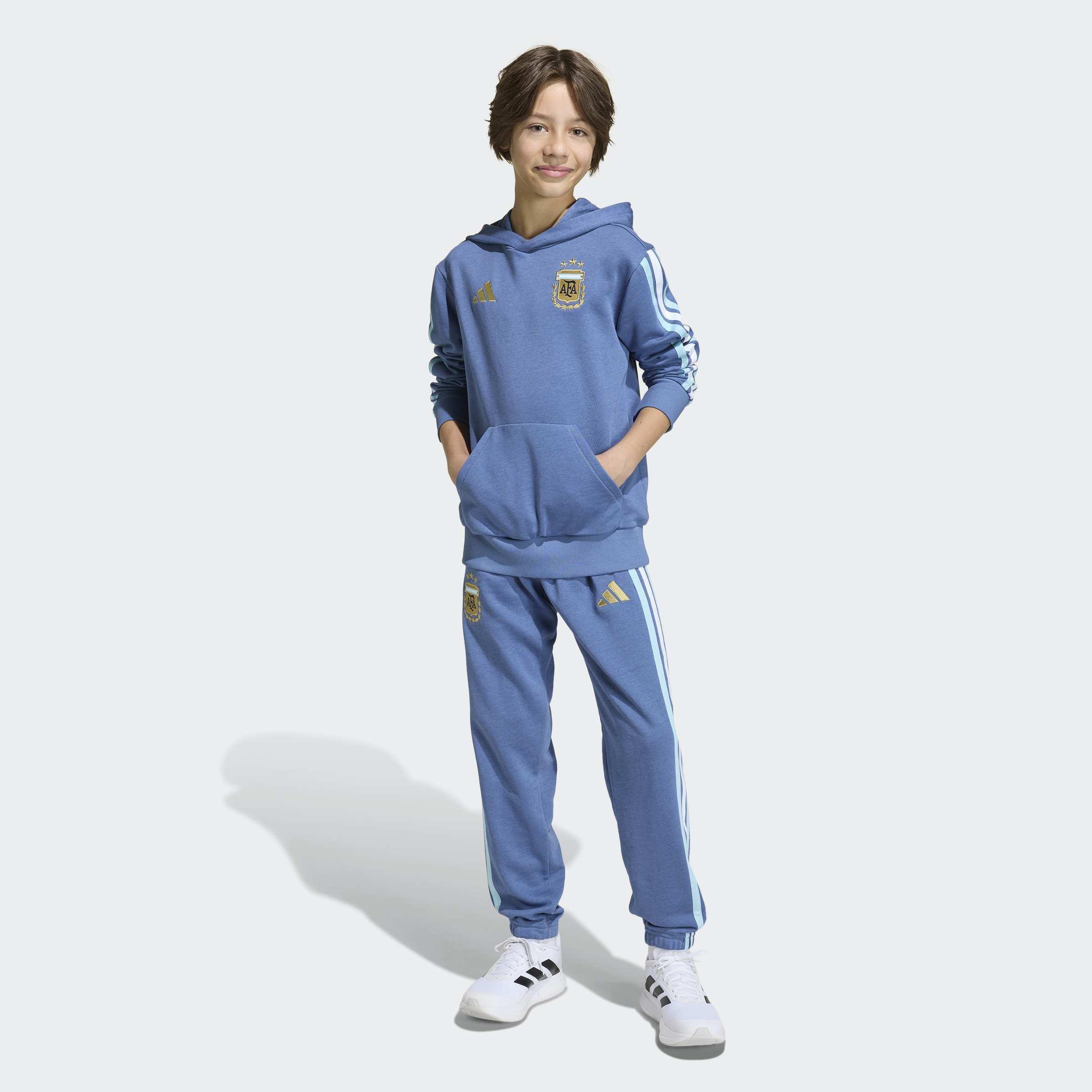 Kids Unisex Argentina DNA Tracksuit Bottoms, Blue, A701_ONE, large image number 5