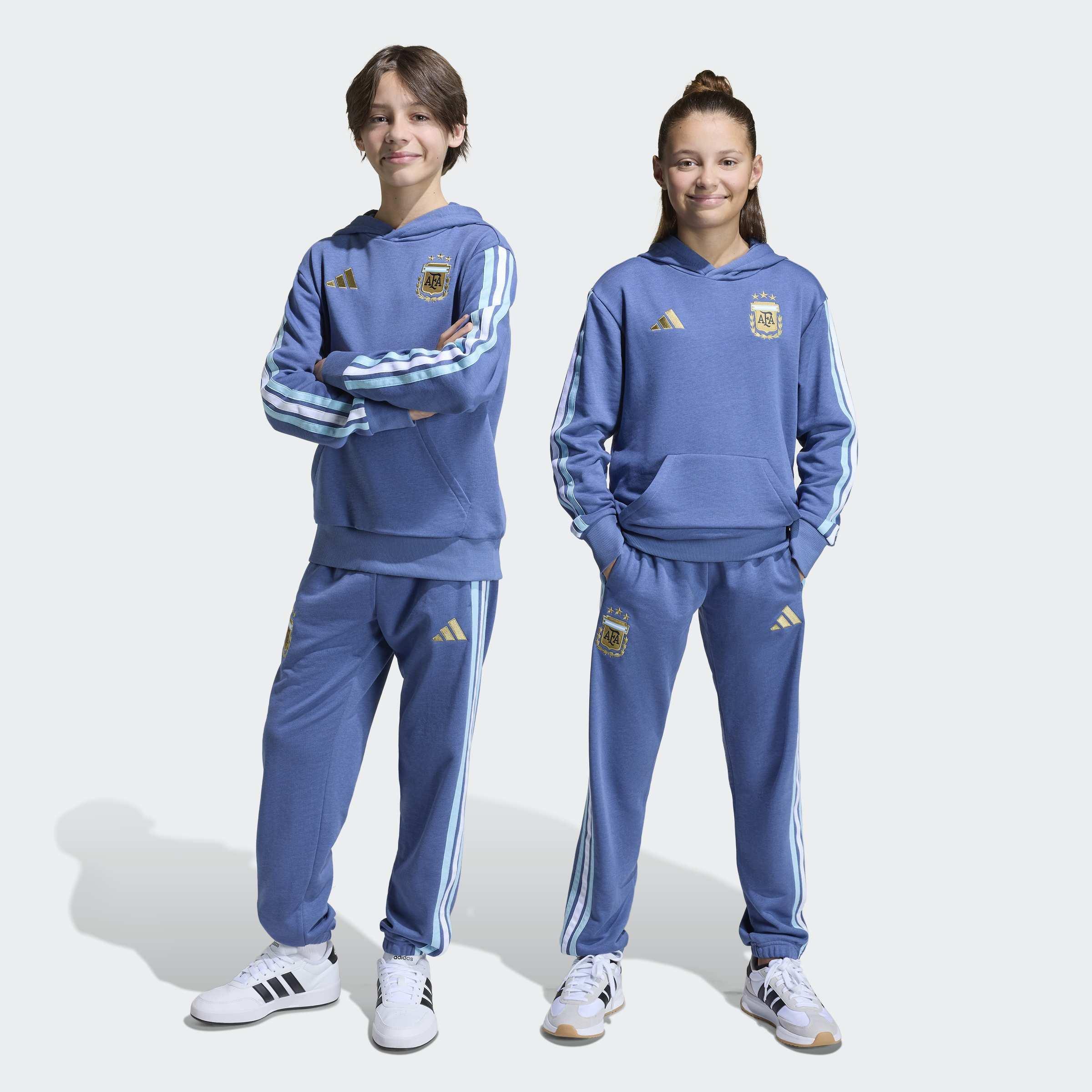 Kids Unisex Argentina DNA Tracksuit Bottoms, Blue, A701_ONE, large image number 7