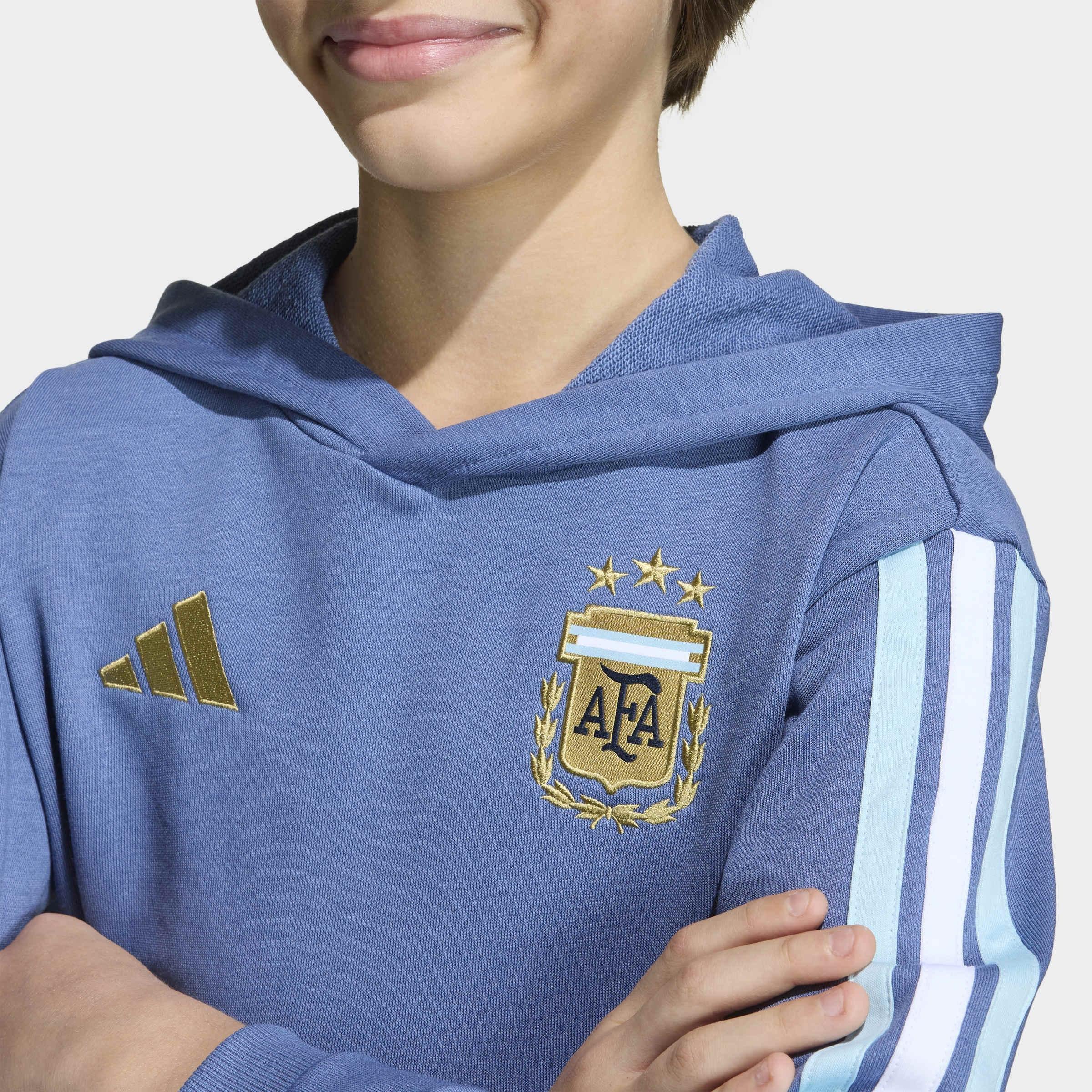 Kids Unisex Argentina DNA Hoodie, Blue, A701_ONE, large image number 4