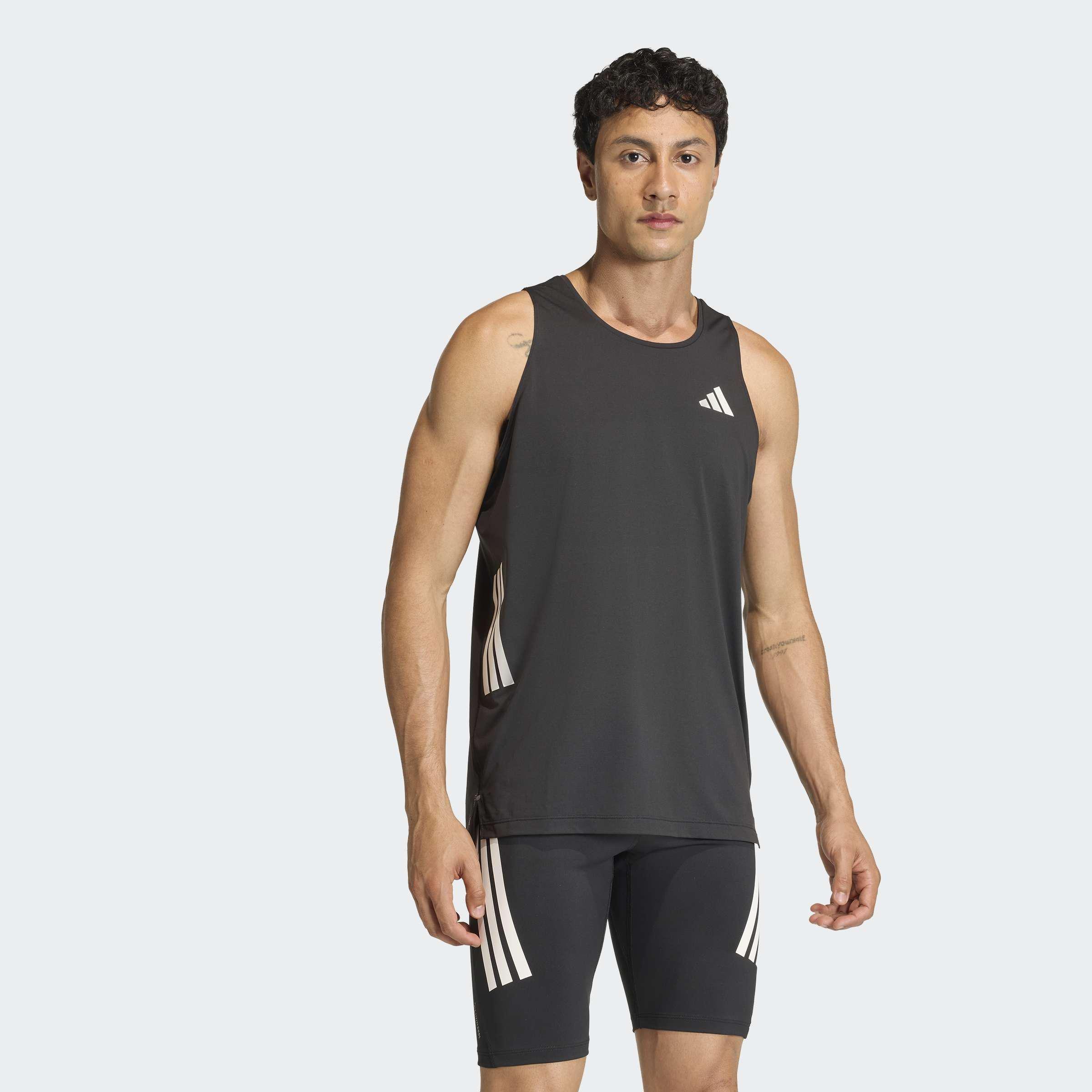 adi365 CLIMACOOL running tank top, Black, A701_ONE, large image number 4