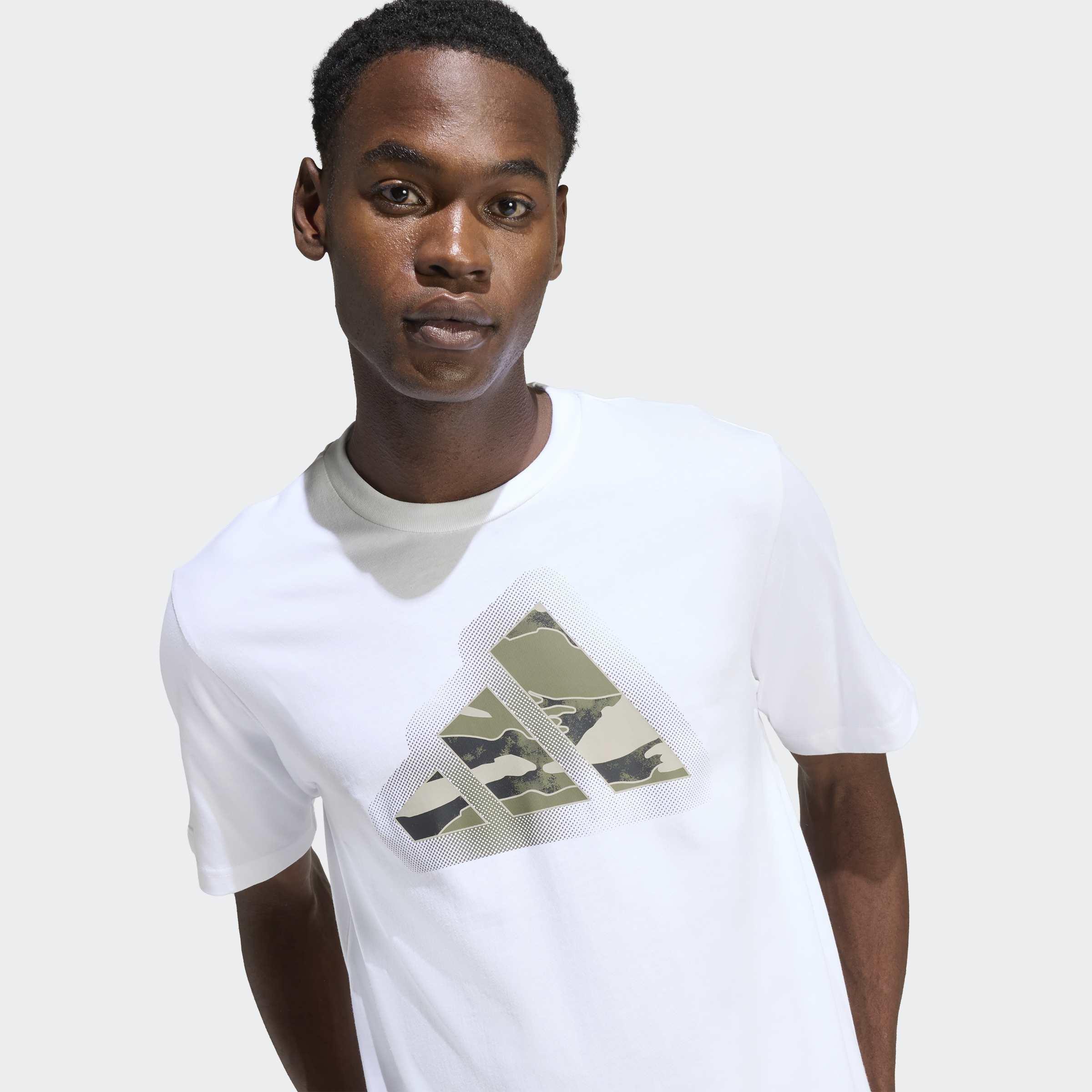 Camo Modern Logo Graphic T-Shirt, White, A701_ONE, large image number 3