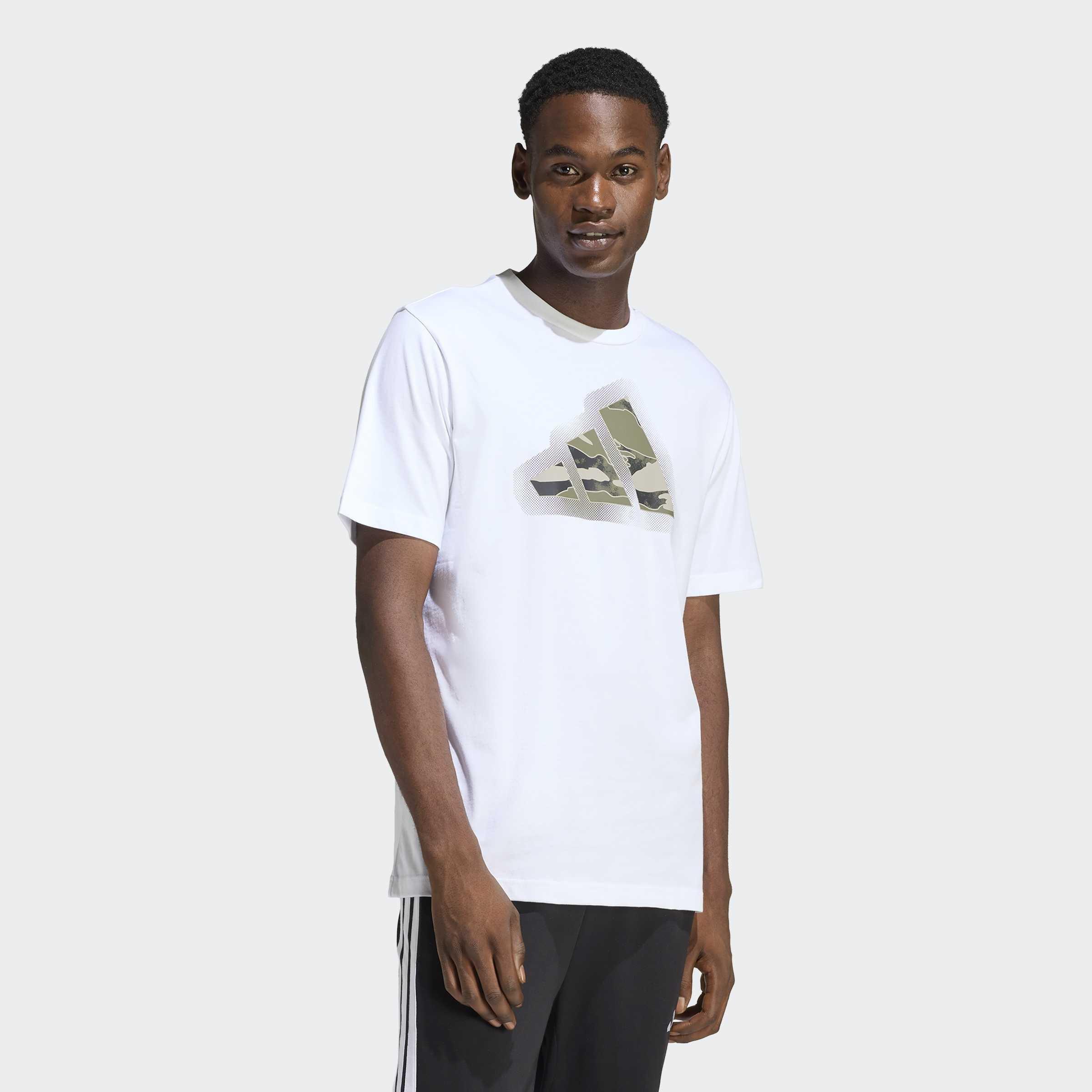 Camo Modern Logo Graphic T-Shirt, White, A701_ONE, large image number 4
