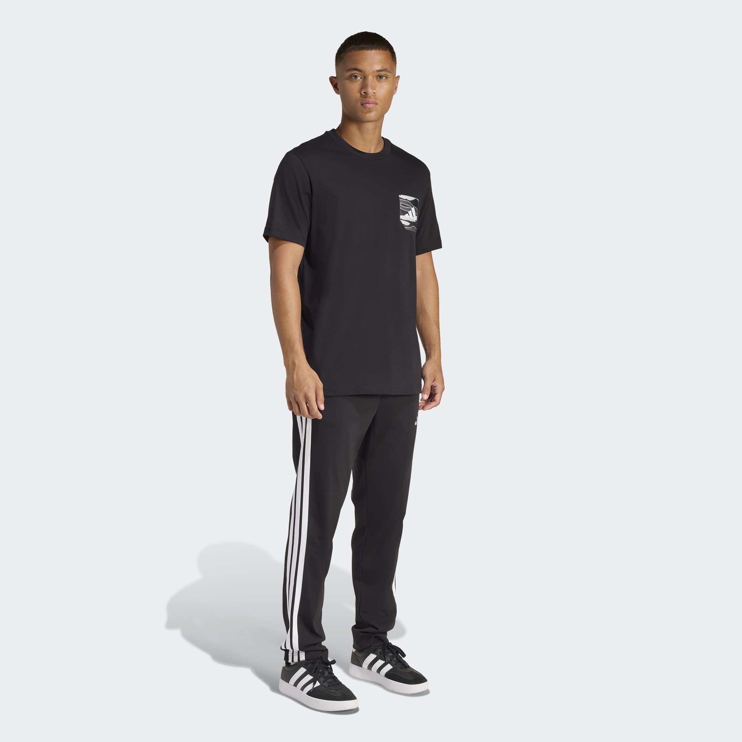 Camo Woven Pocket Graphic T-Shirt, Black, A701_ONE, large image number 4