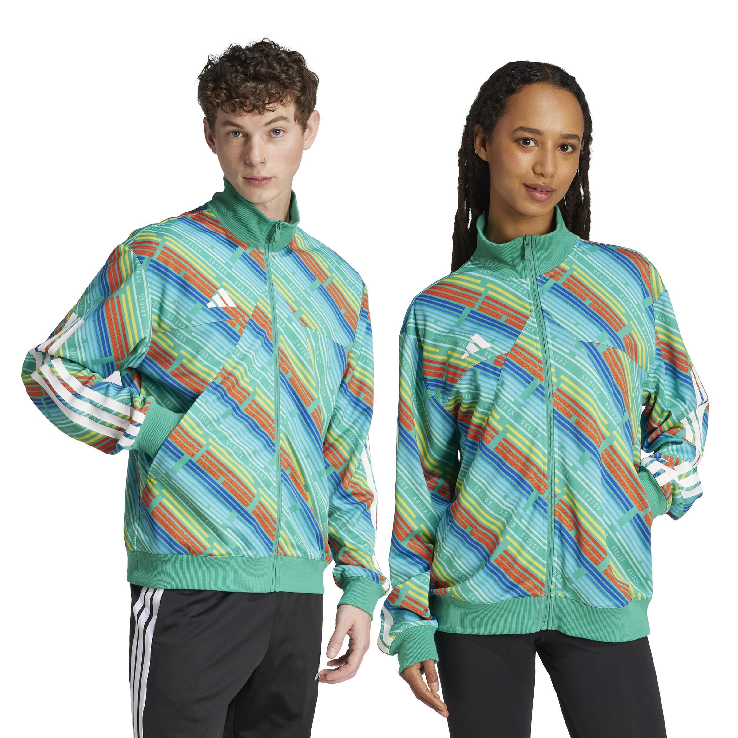 Unisex Emerging Harmony Tiro Track Top, Green, A701_ONE, large image number 2