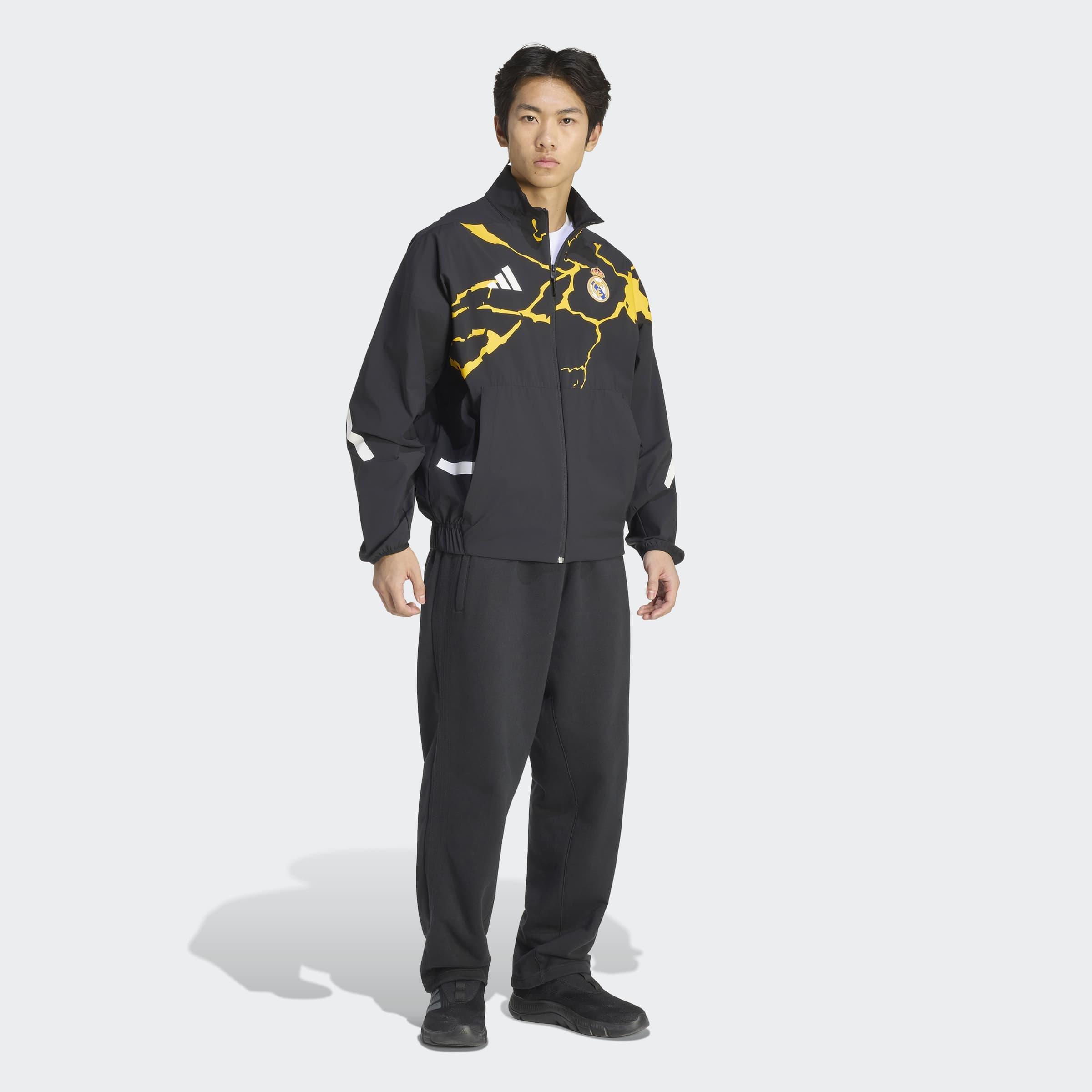 Adidas Real Madrid Avengers Z.N.E. Anthem Jacket, Black, A701_ONE, large image number 4