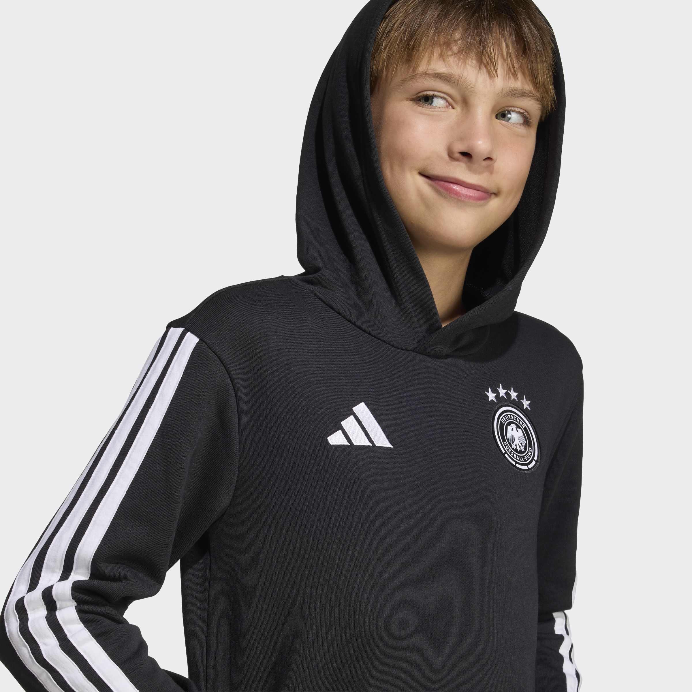 Kids Unisex Germany DNA Hoodie, Black, A701_ONE, large image number 2