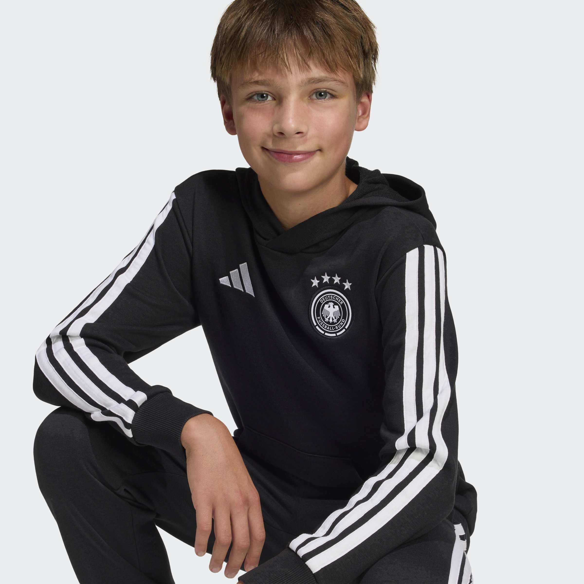 Kids Unisex Germany DNA Hoodie, Black, A701_ONE, large image number 3