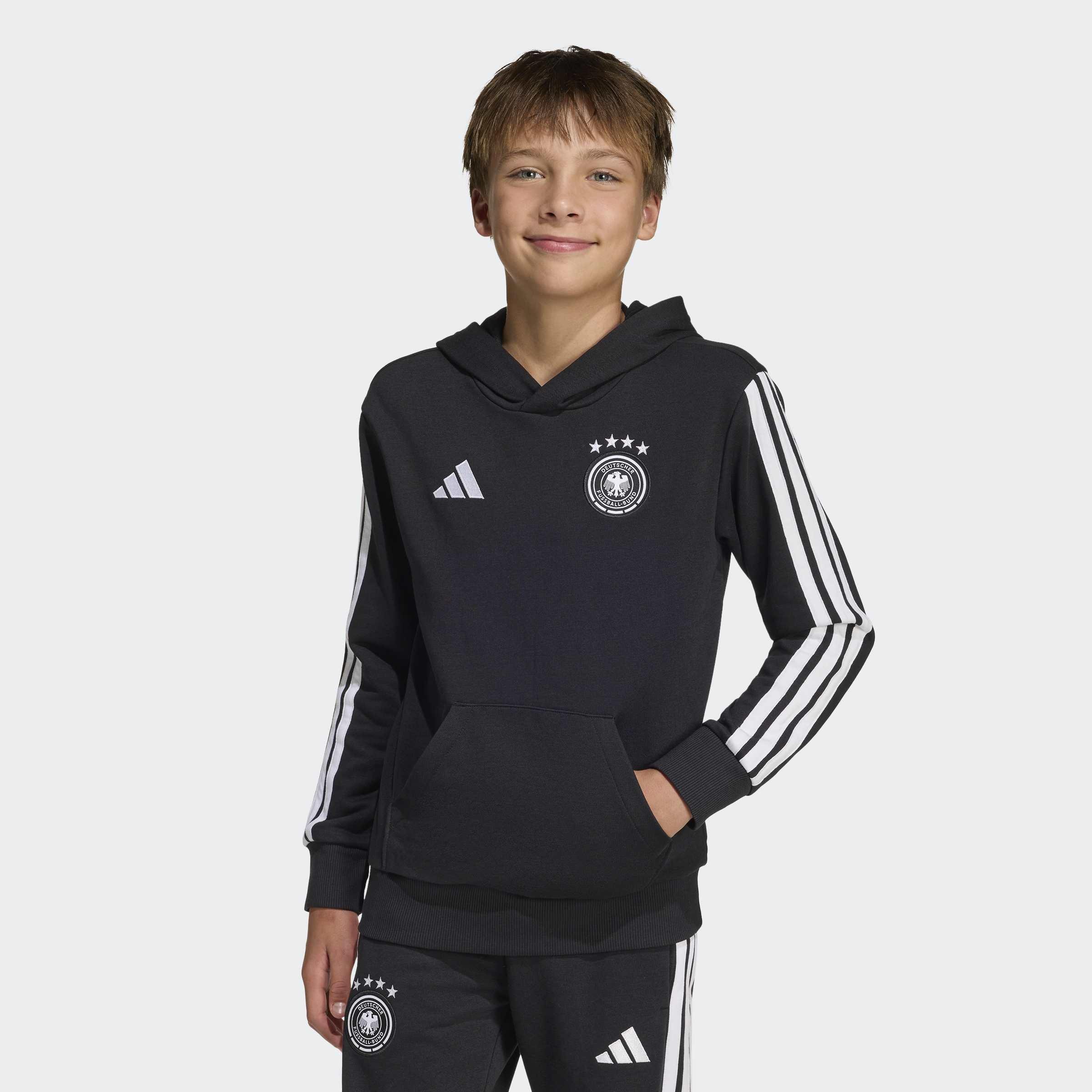 Kids Unisex Germany DNA Hoodie, Black, A701_ONE, large image number 4