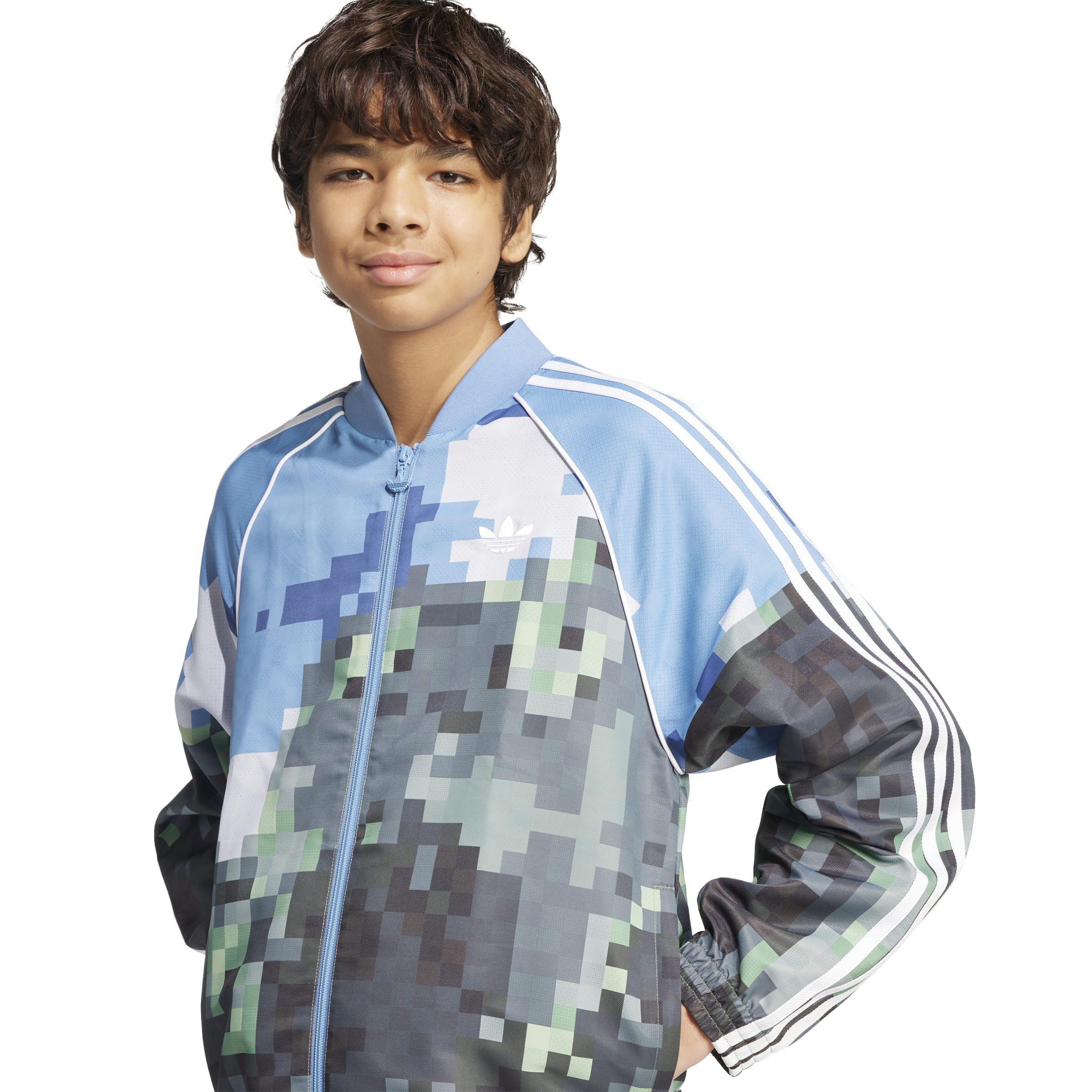 Unisex Kids adidas Originals x Minecraft Track Top, Blue, , large image number 4