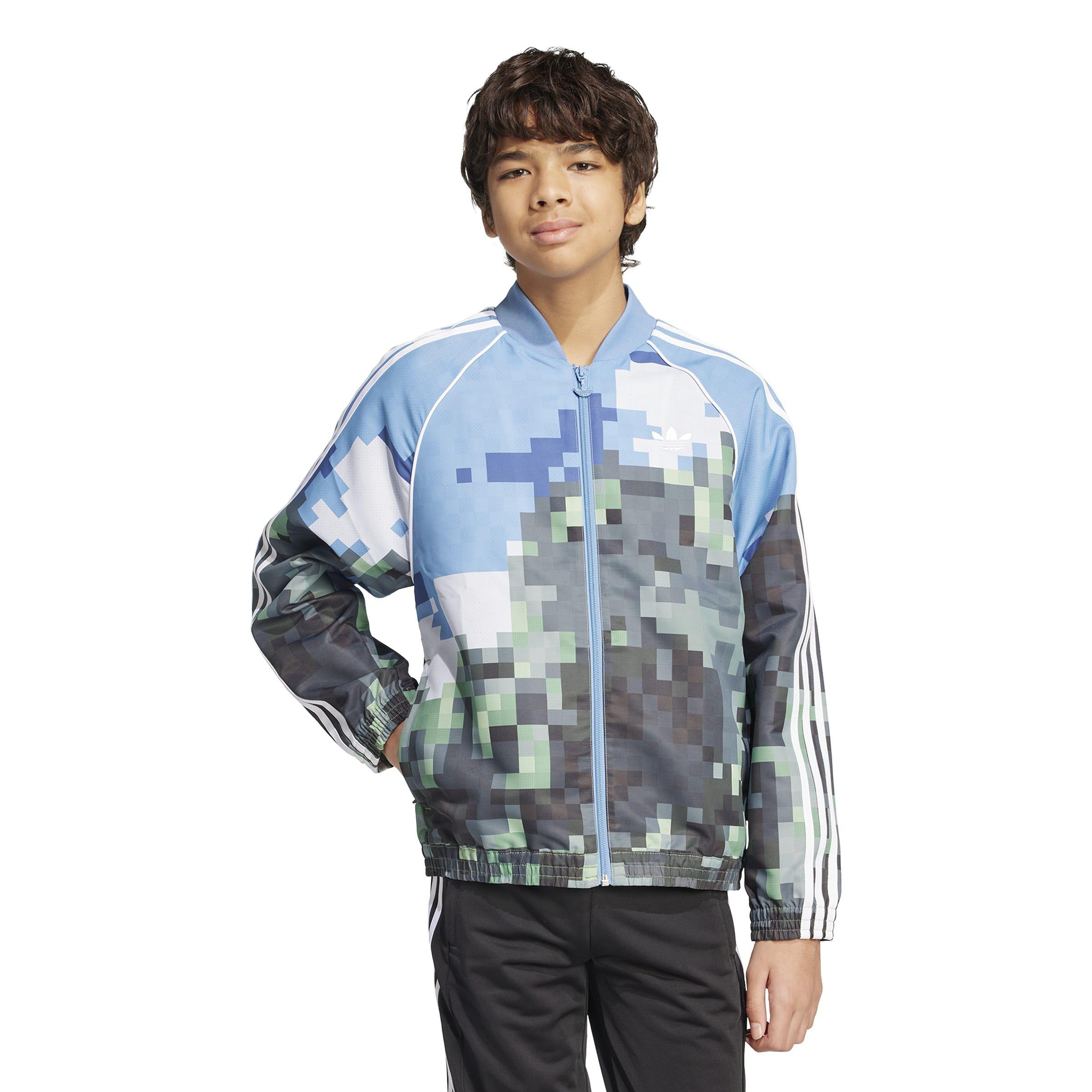 Unisex Kids adidas Originals x Minecraft Track Top, Blue, , large image number 5