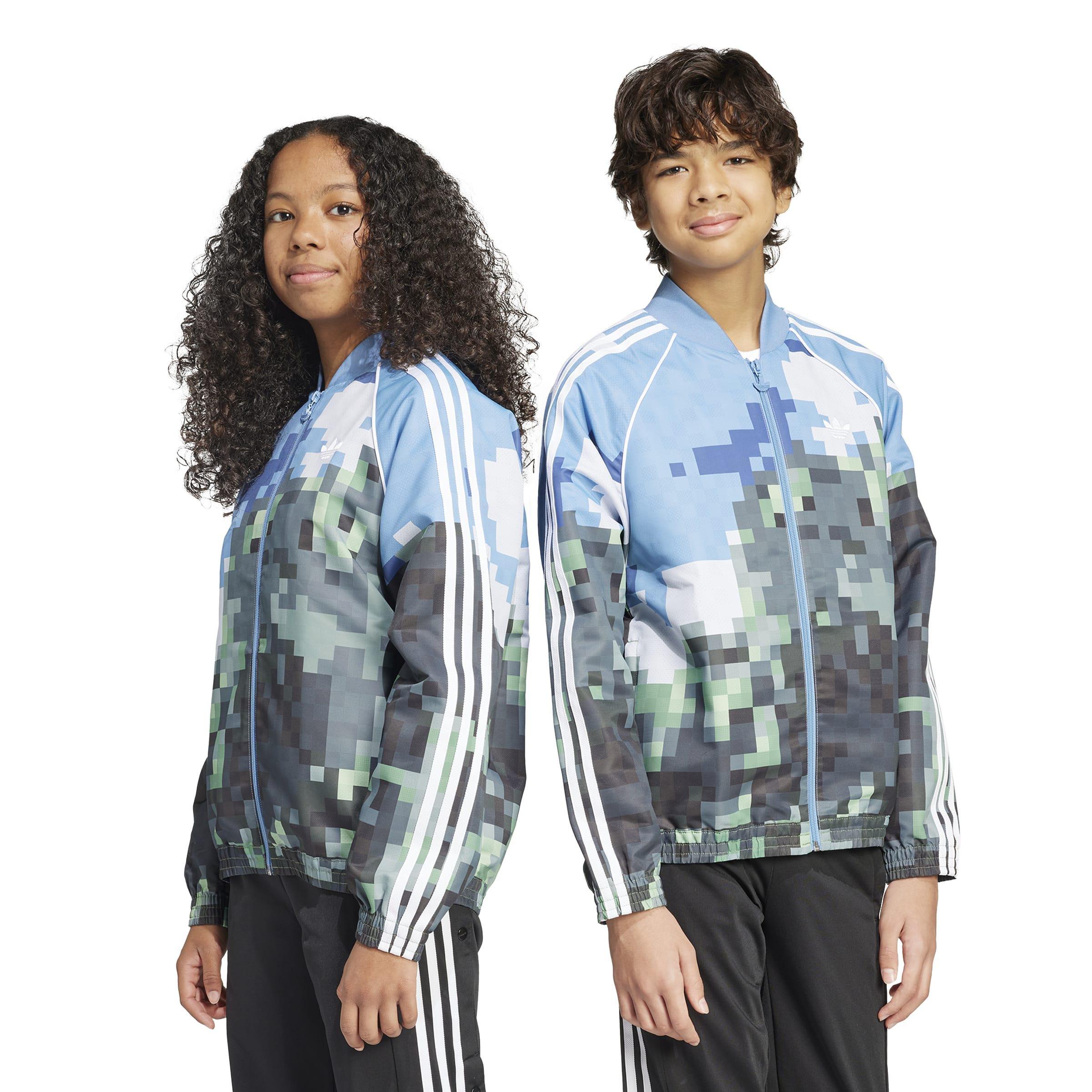 Unisex Kids adidas Originals x Minecraft Track Top, Blue, , large image number 6