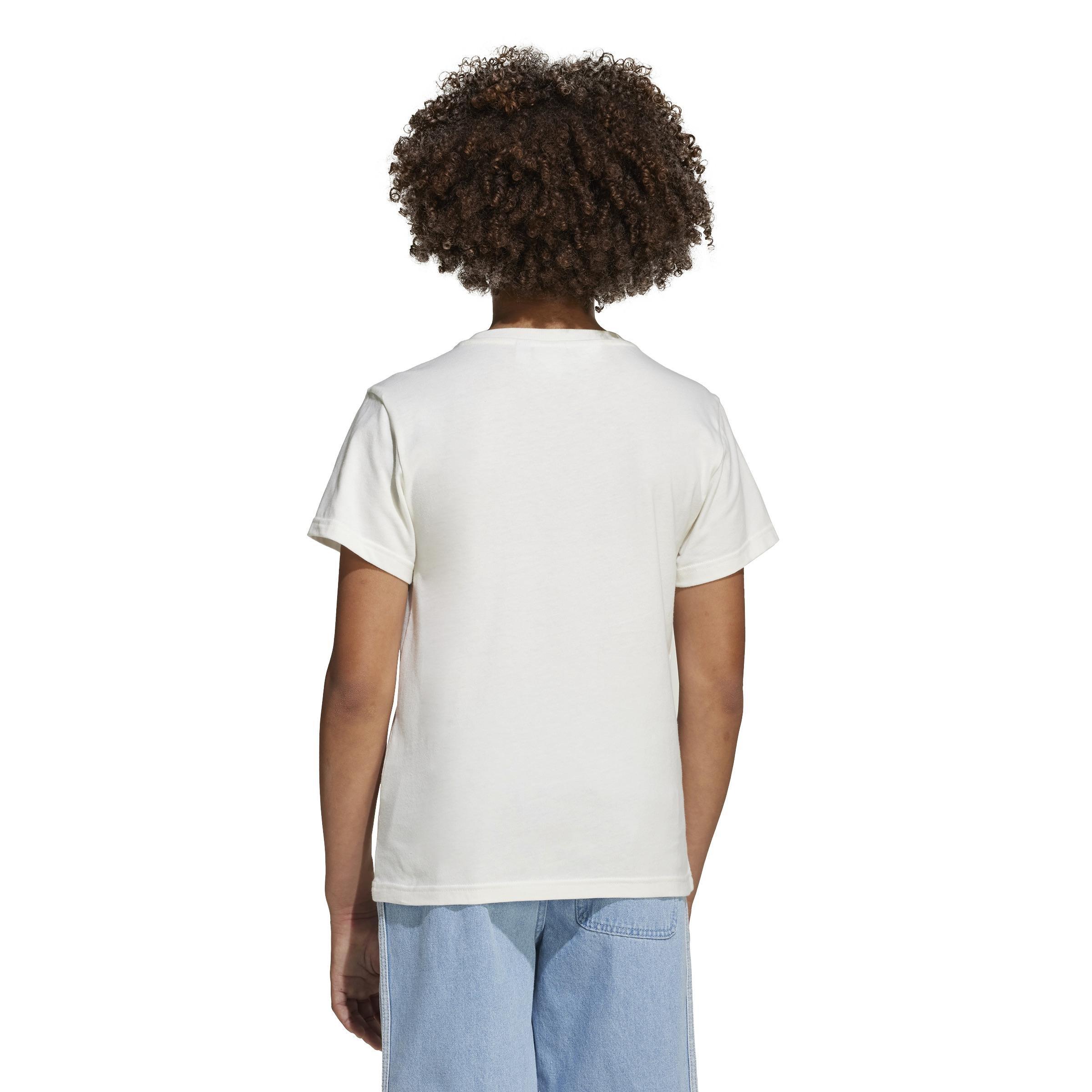 Unisex Kids adidas Originals x Minecraft Graphic Tee, White, A701_ONE, large image number 2