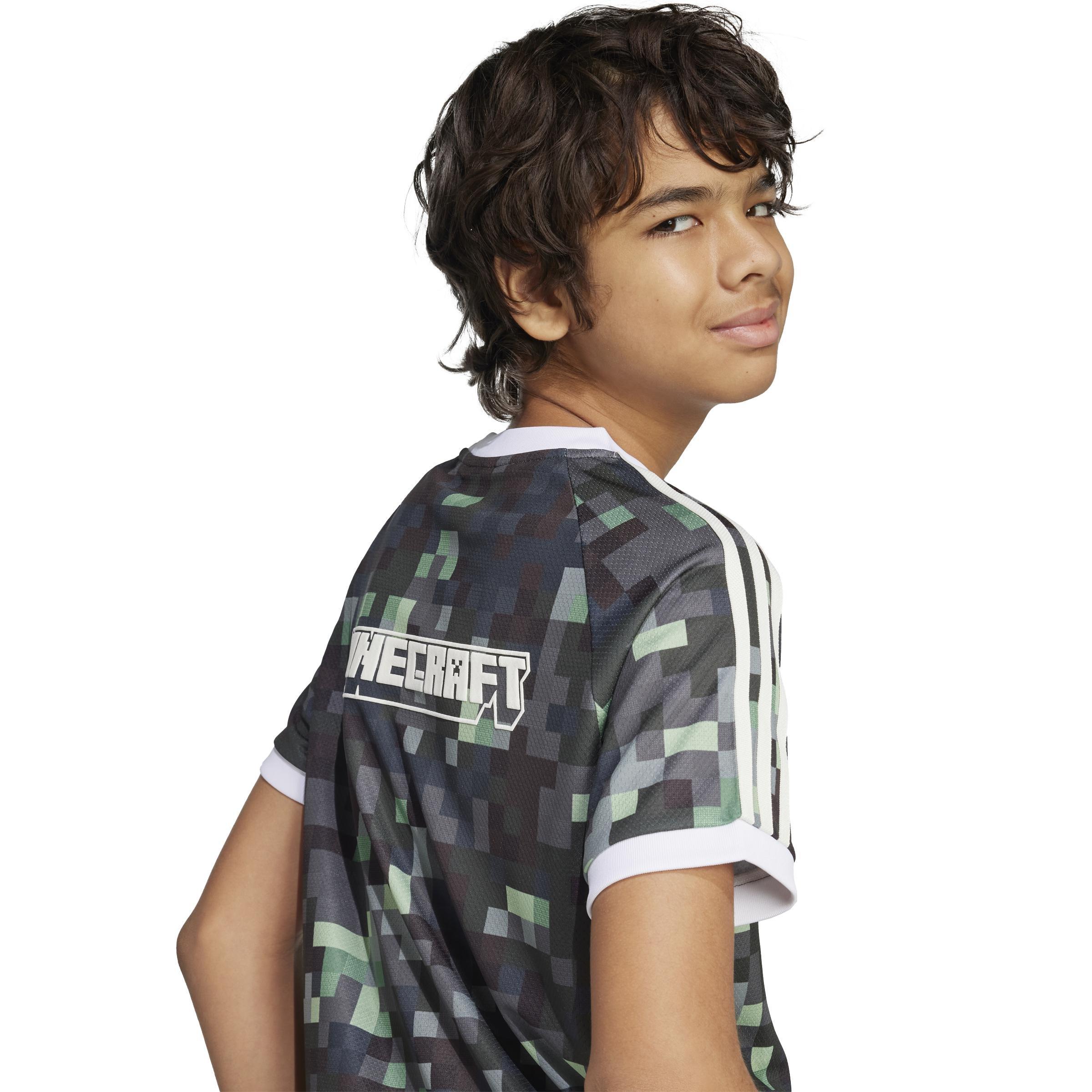 Unisex adidas Originals x Minecraft Graphic T-Shirt, Green, , large image number 3