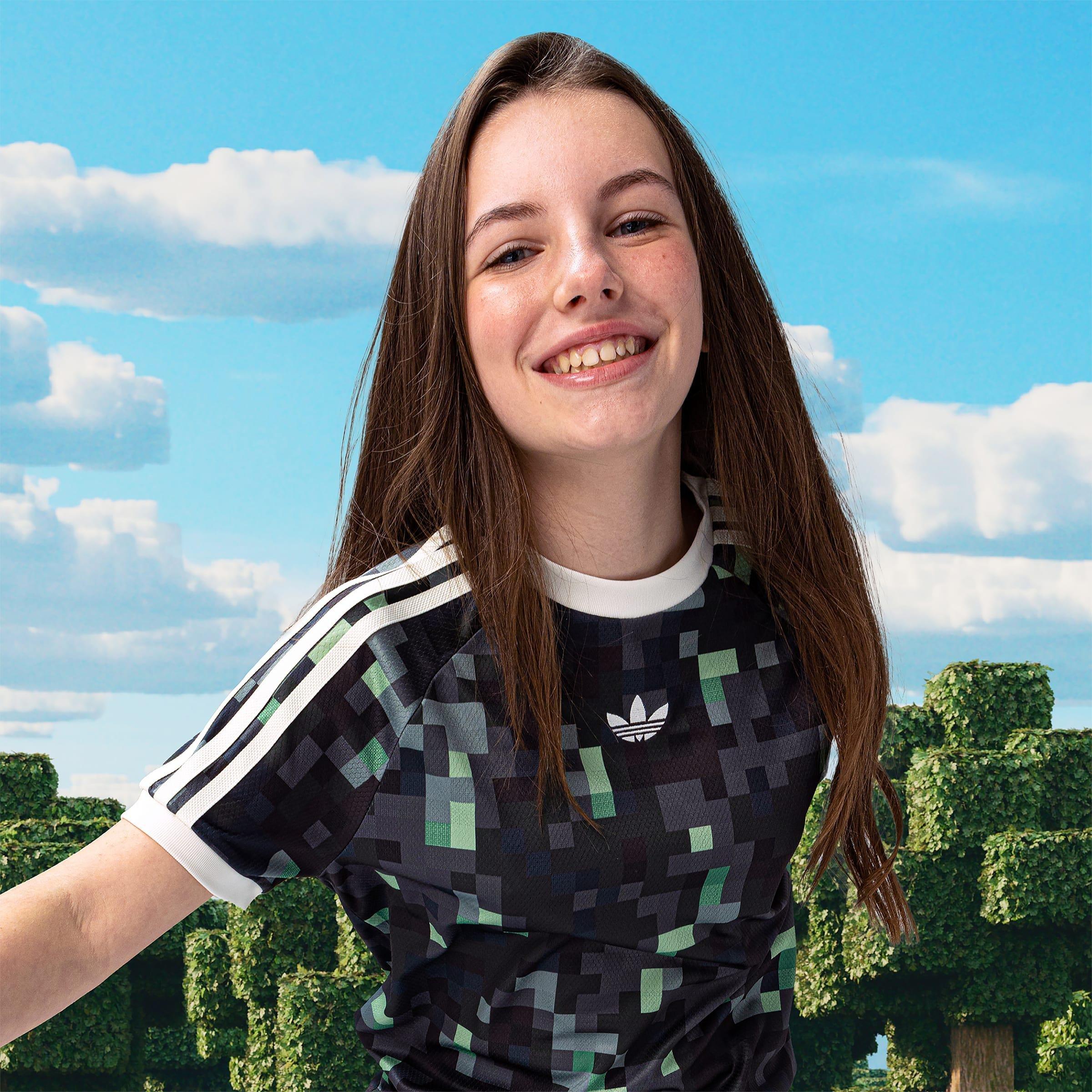 Unisex adidas Originals x Minecraft Graphic T-Shirt, Green, , large image number 8