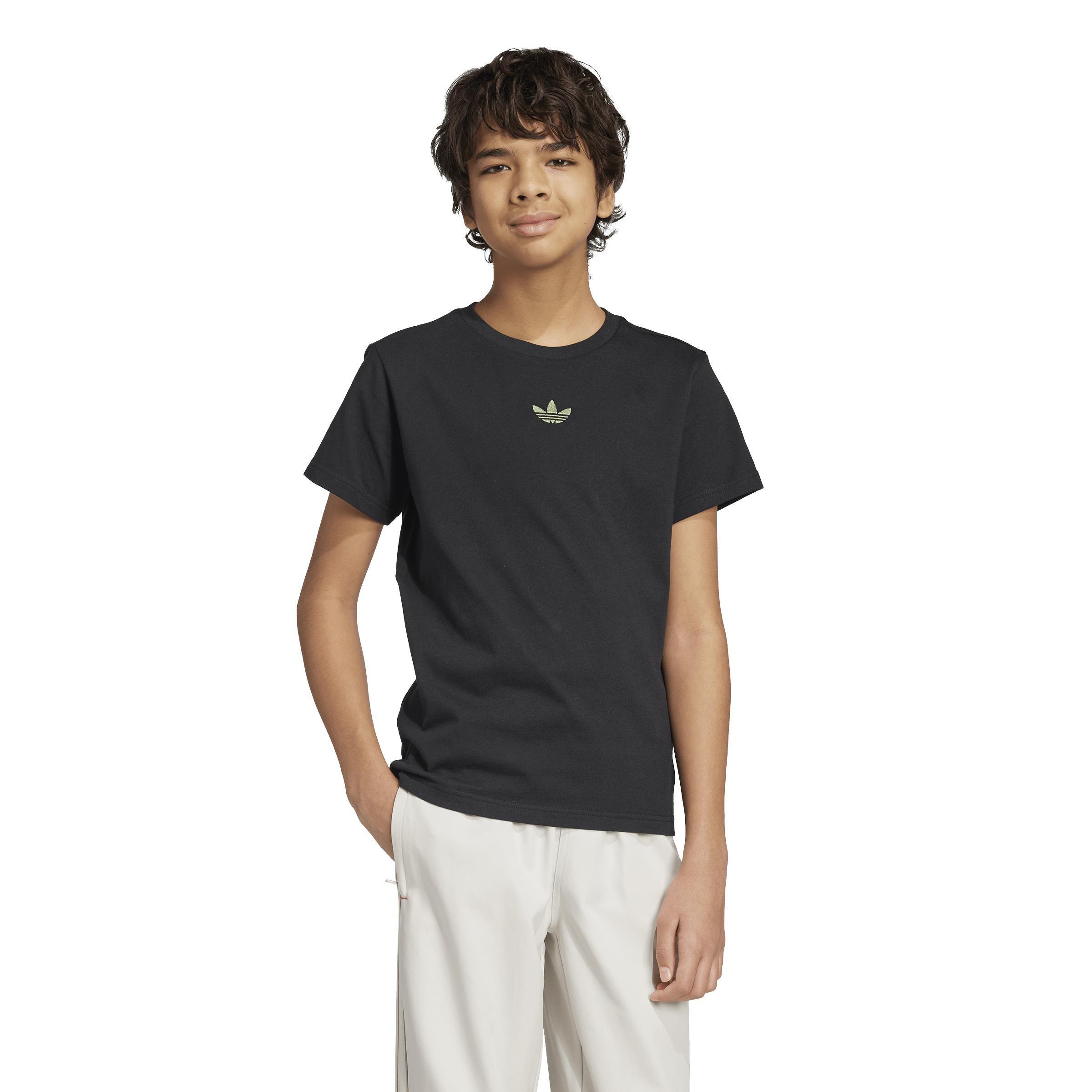 Unisex Kids adidas Originals x Minecraft Graphic T-Shirt, Black, A701_ONE, large image number 6
