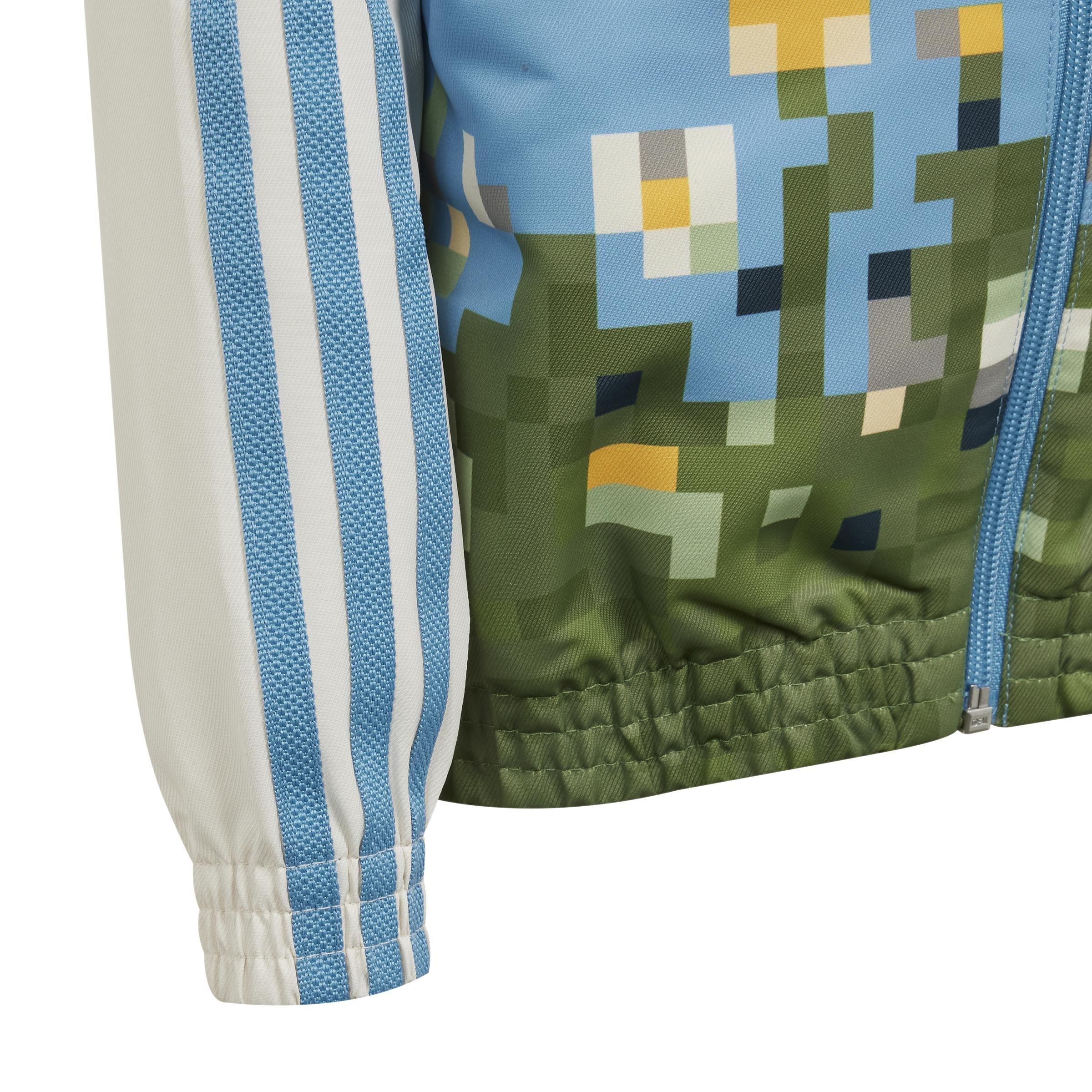 Unisex Kids adidas Originals x Minecraft Track Suit Set, Blue, , large image number 4