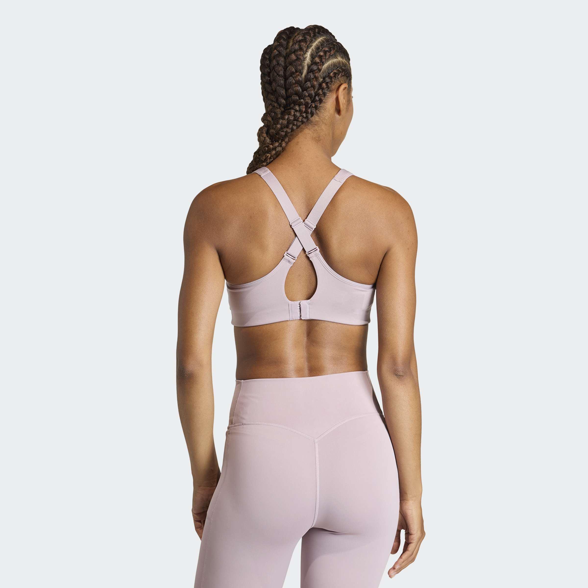Optime Workout High Support Bra, Purple, A701_ONE, large image number 2