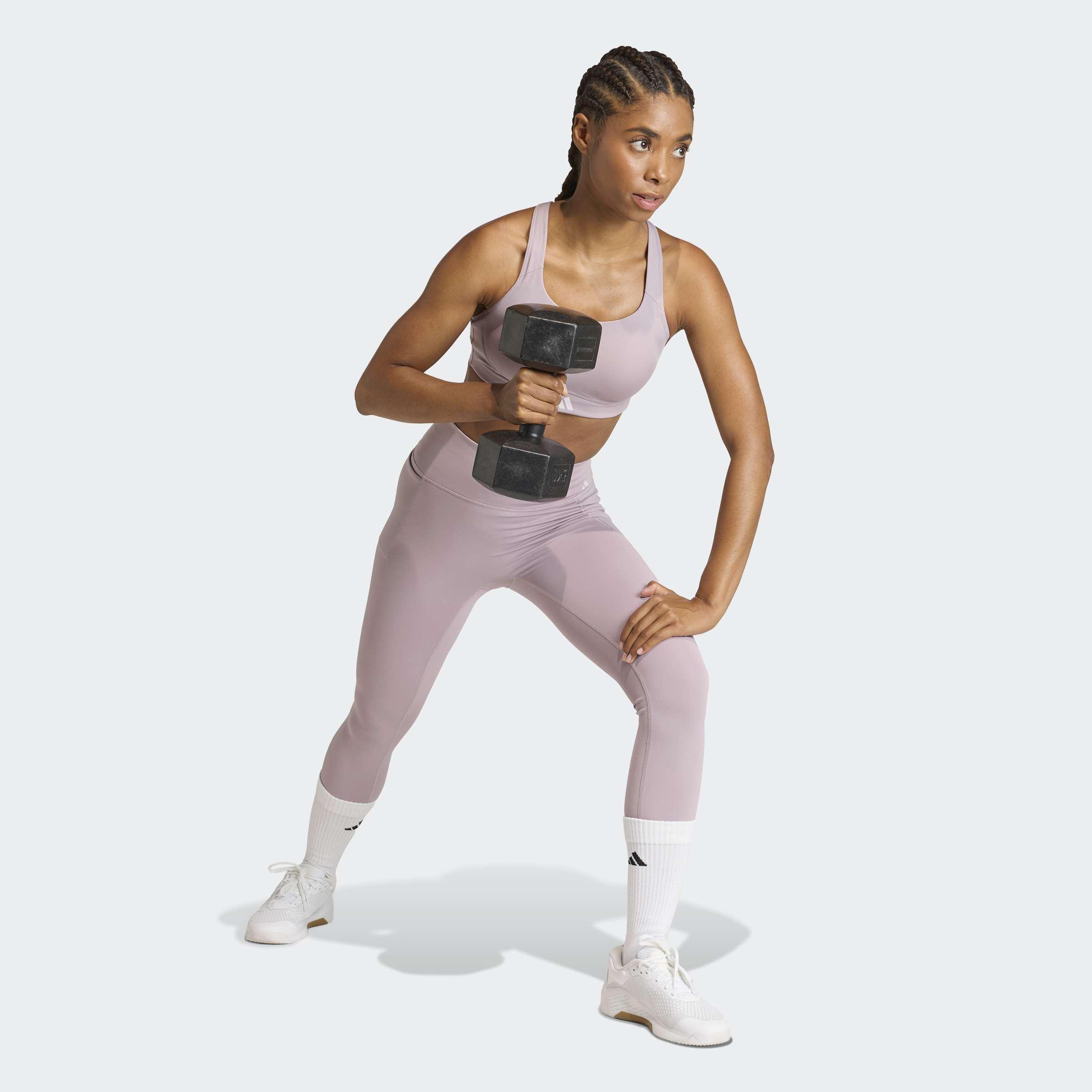 Optime Workout High Support Bra, Purple, A701_ONE, large image number 8