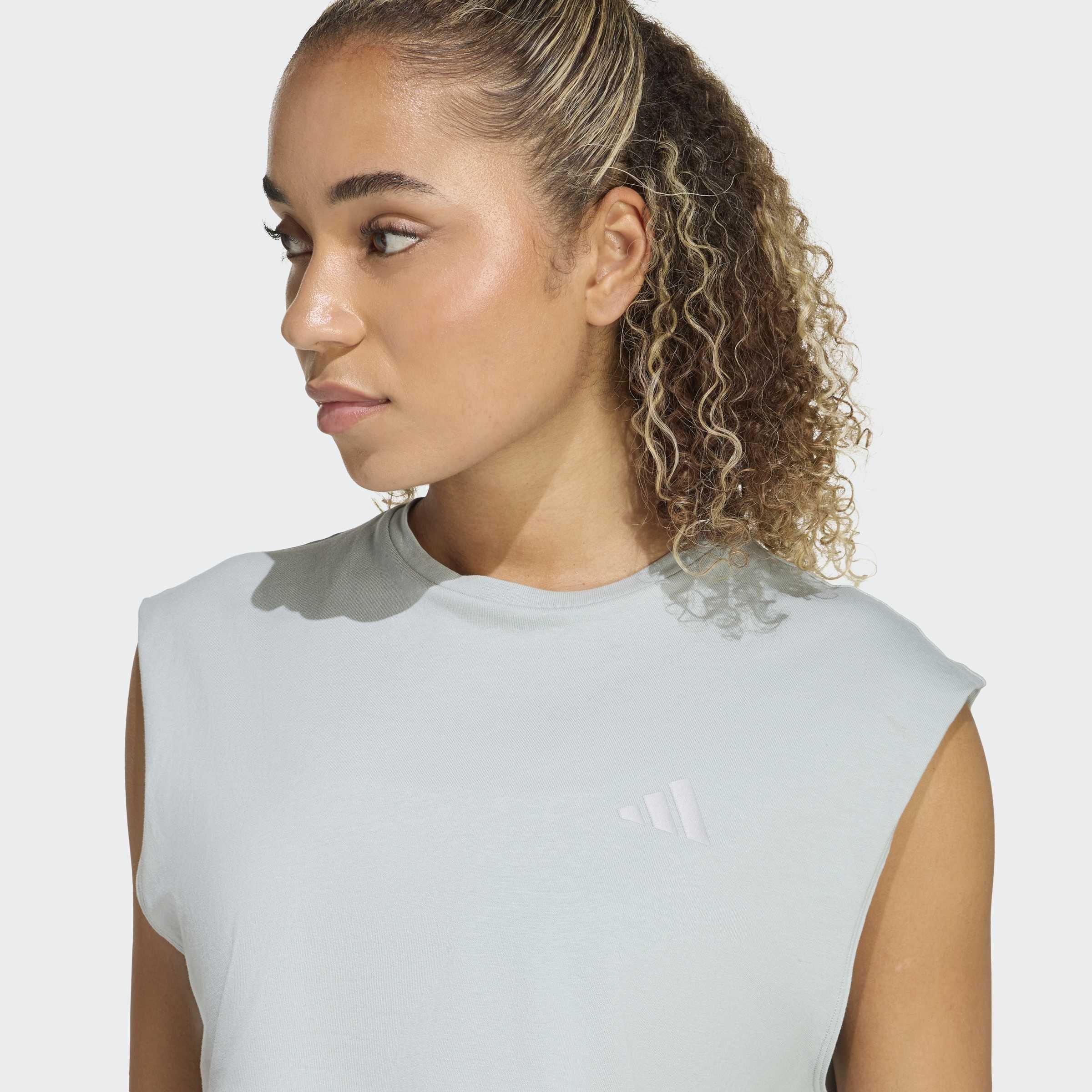 adi365 Running Essentials Crop T-Shirt, Green, A701_ONE, large image number 3