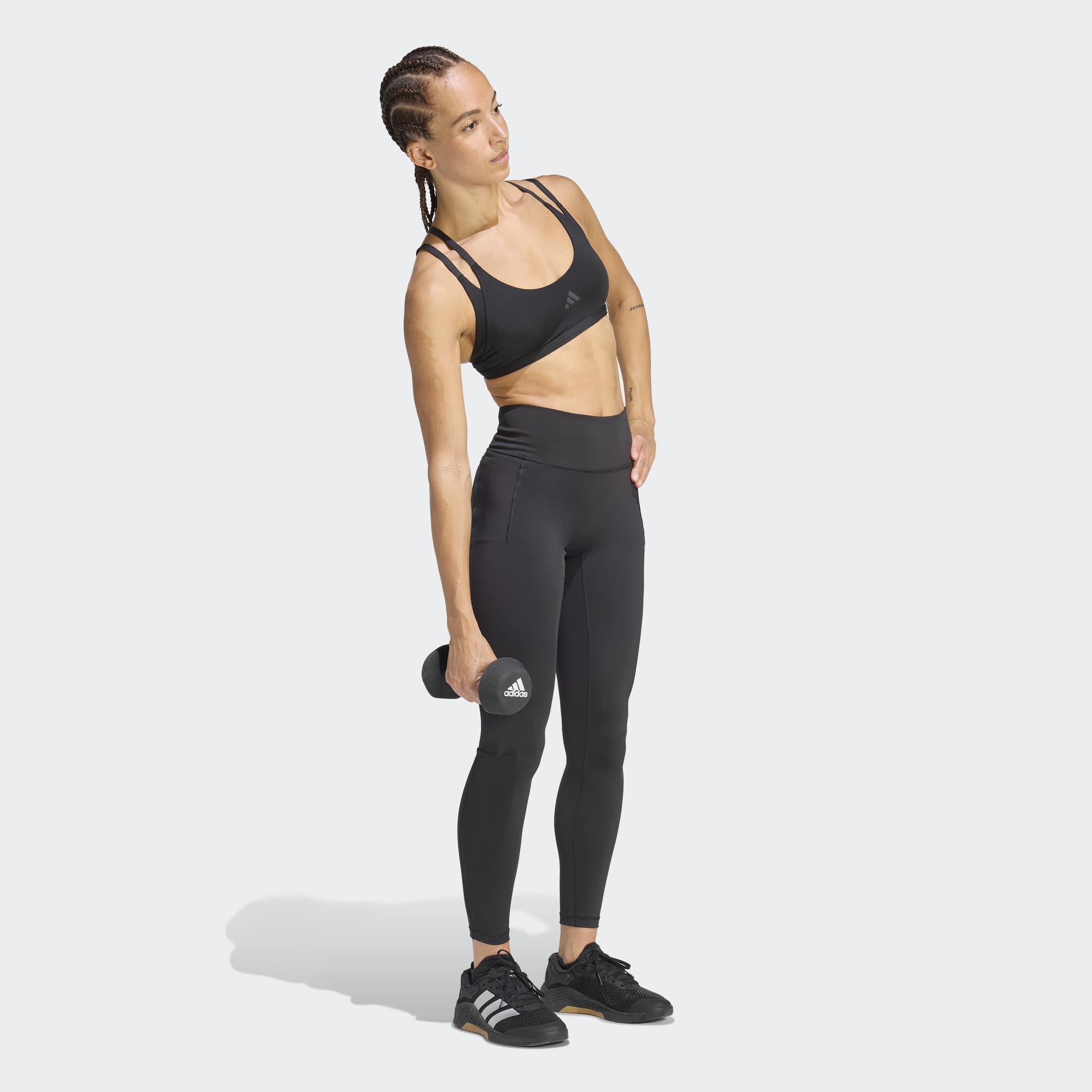 Optime Workout Full Length Leggings, Black, A701_ONE, large image number 6