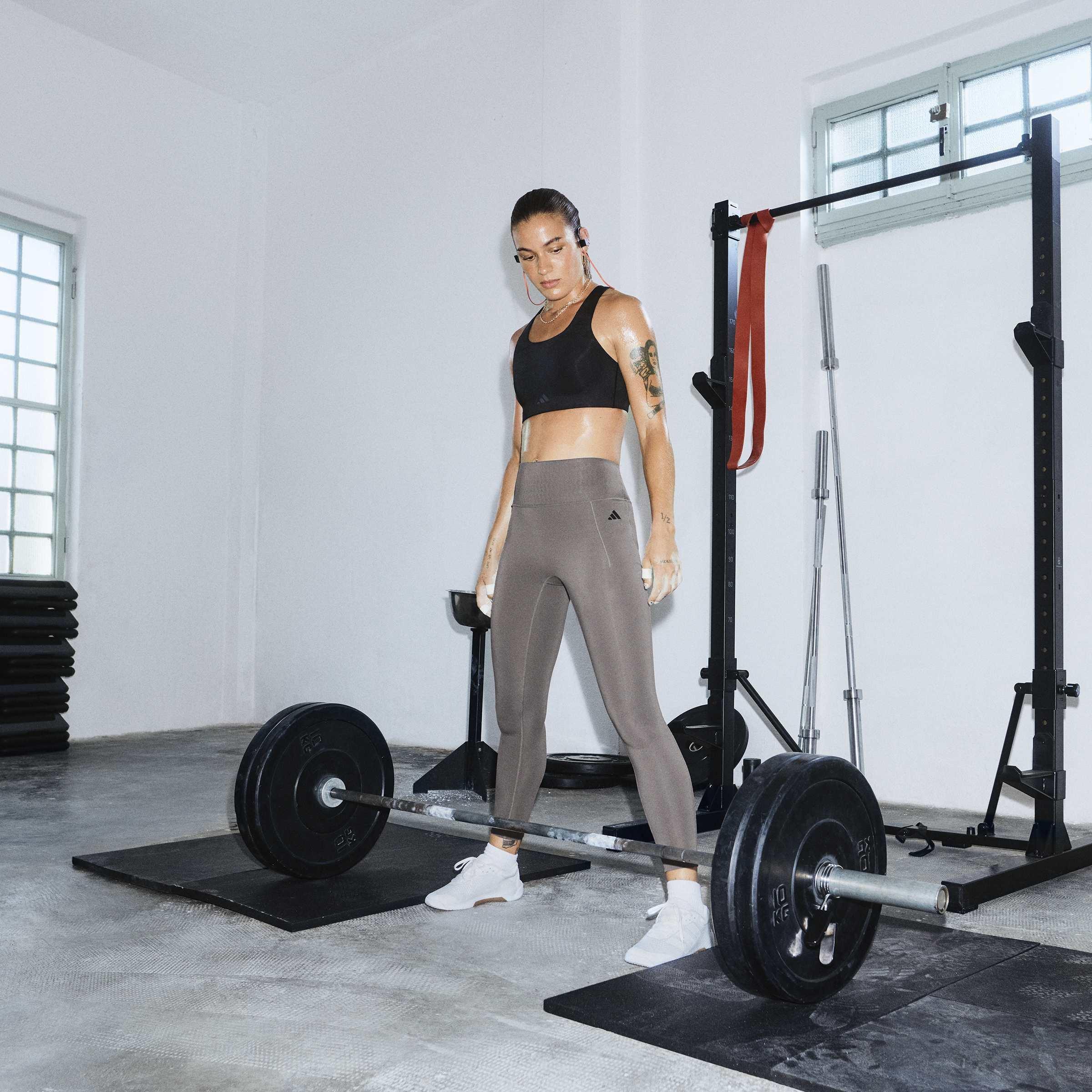 Optime Workout Full Length Leggings, Black, A701_ONE, large image number 8