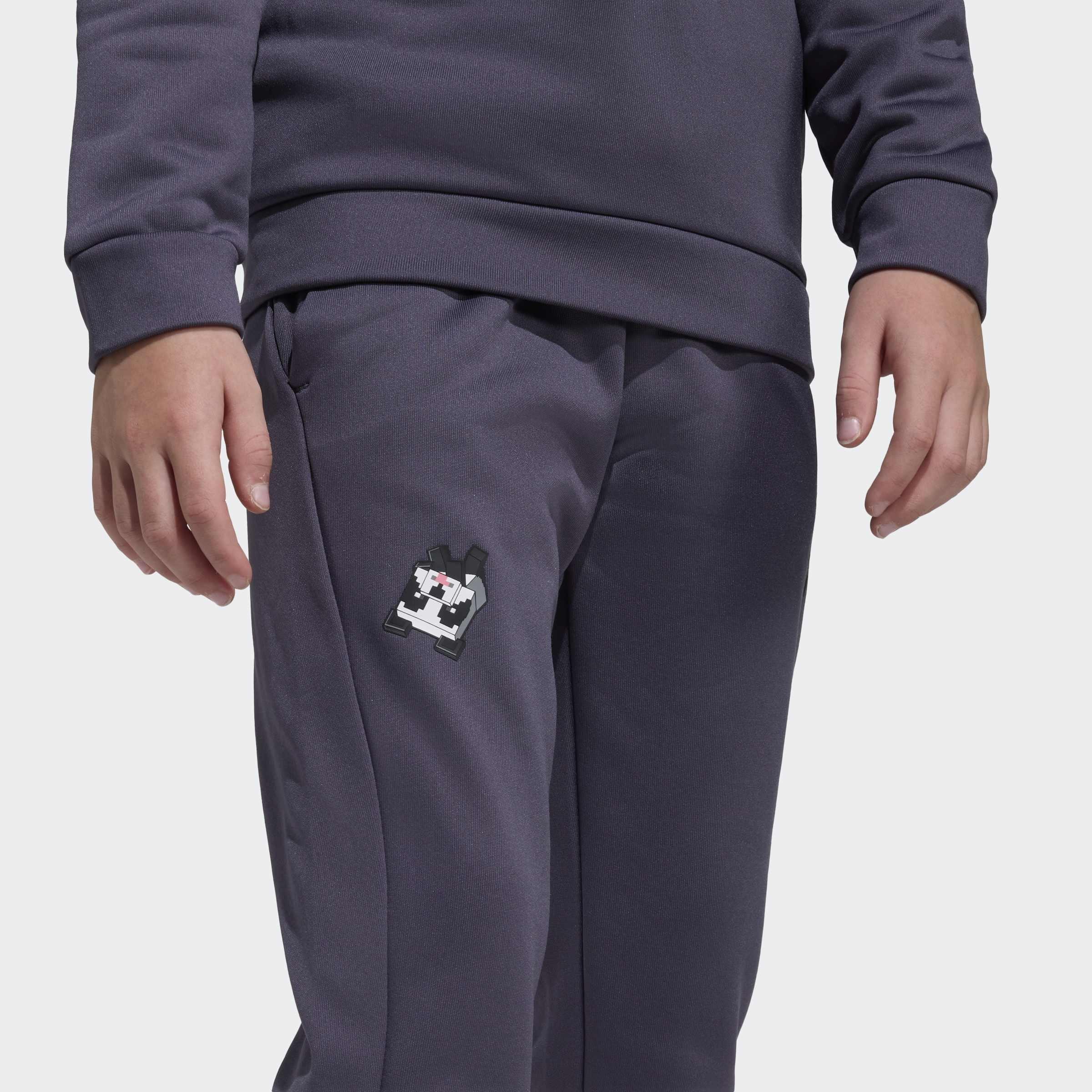 Kids Unisex Adidas Minecraft Training Jogger, Grey, A701_ONE, large image number 3