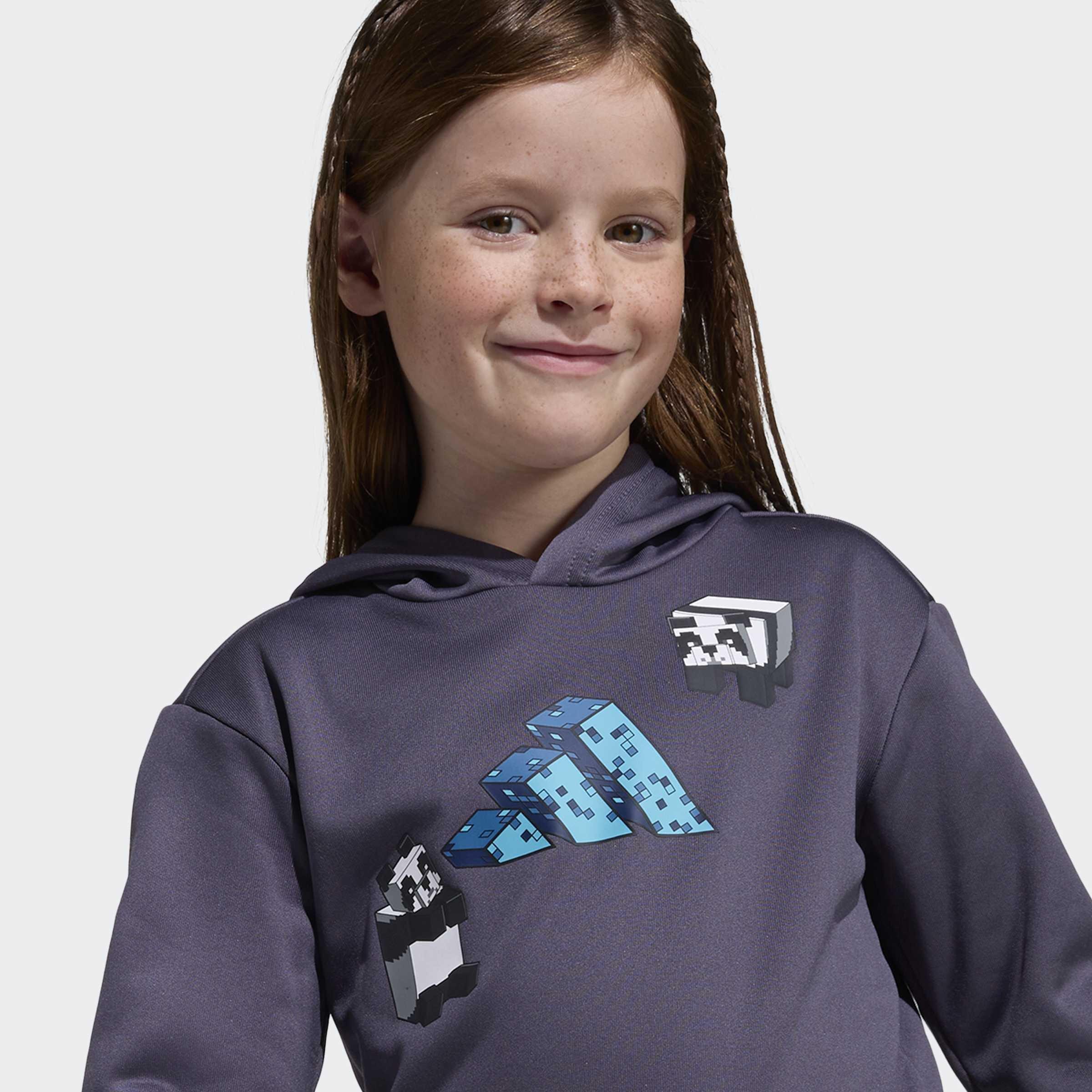 Kids Unisex Adidas Minecraft Training Jogger, Grey, A701_ONE, large image number 4