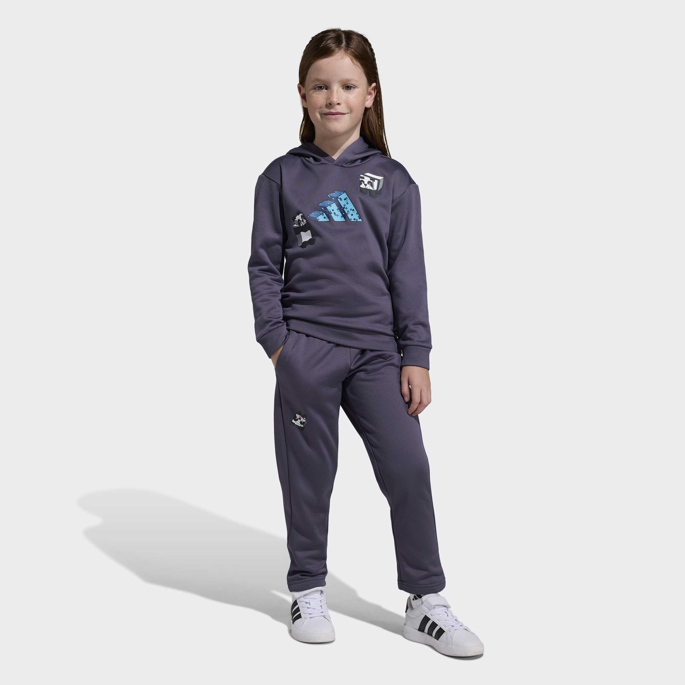 Kids Unisex Adidas Minecraft Training Jogger, Grey, A701_ONE, large image number 7