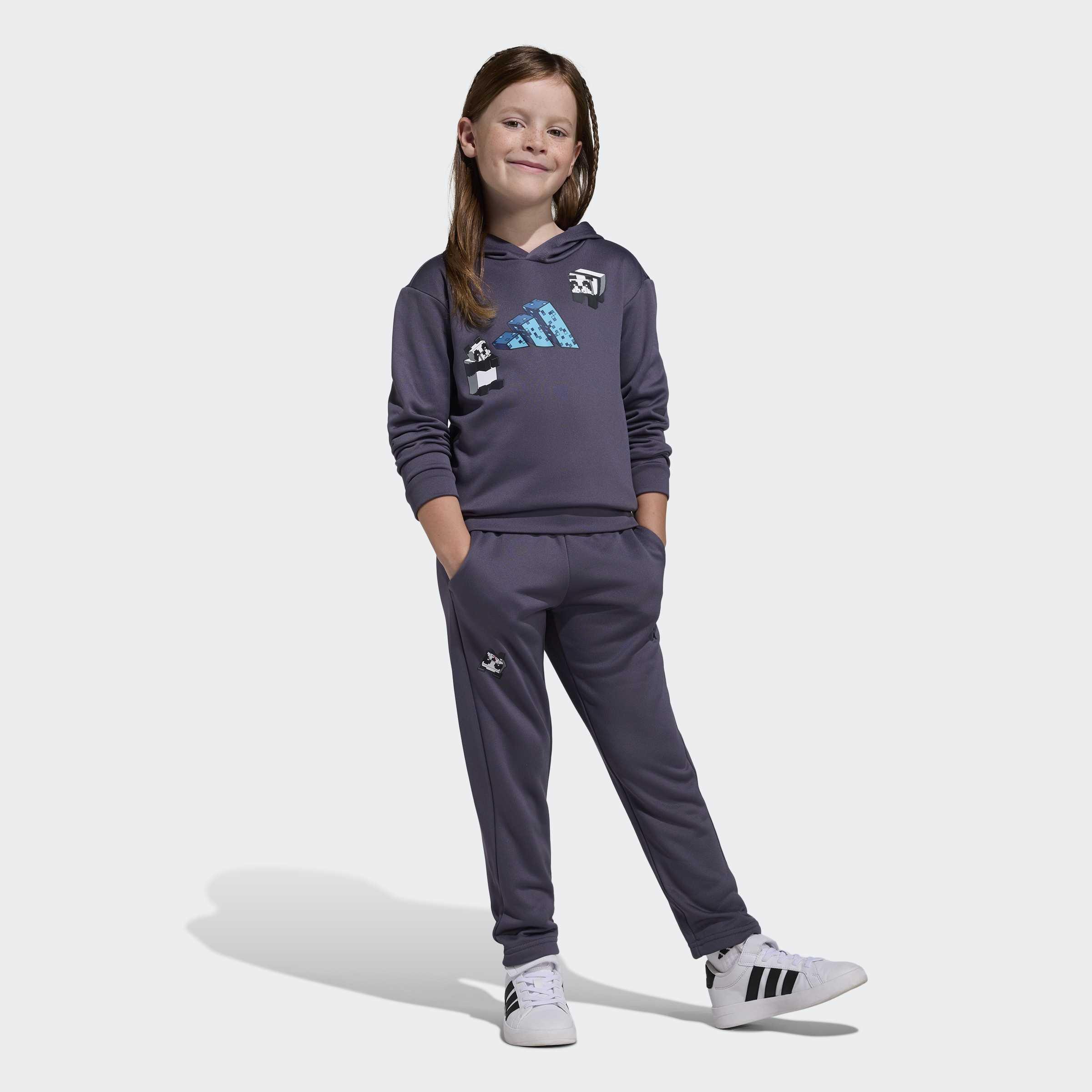 Kids Unisex Adidas Minecraft Training Jogger, Grey, A701_ONE, large image number 8