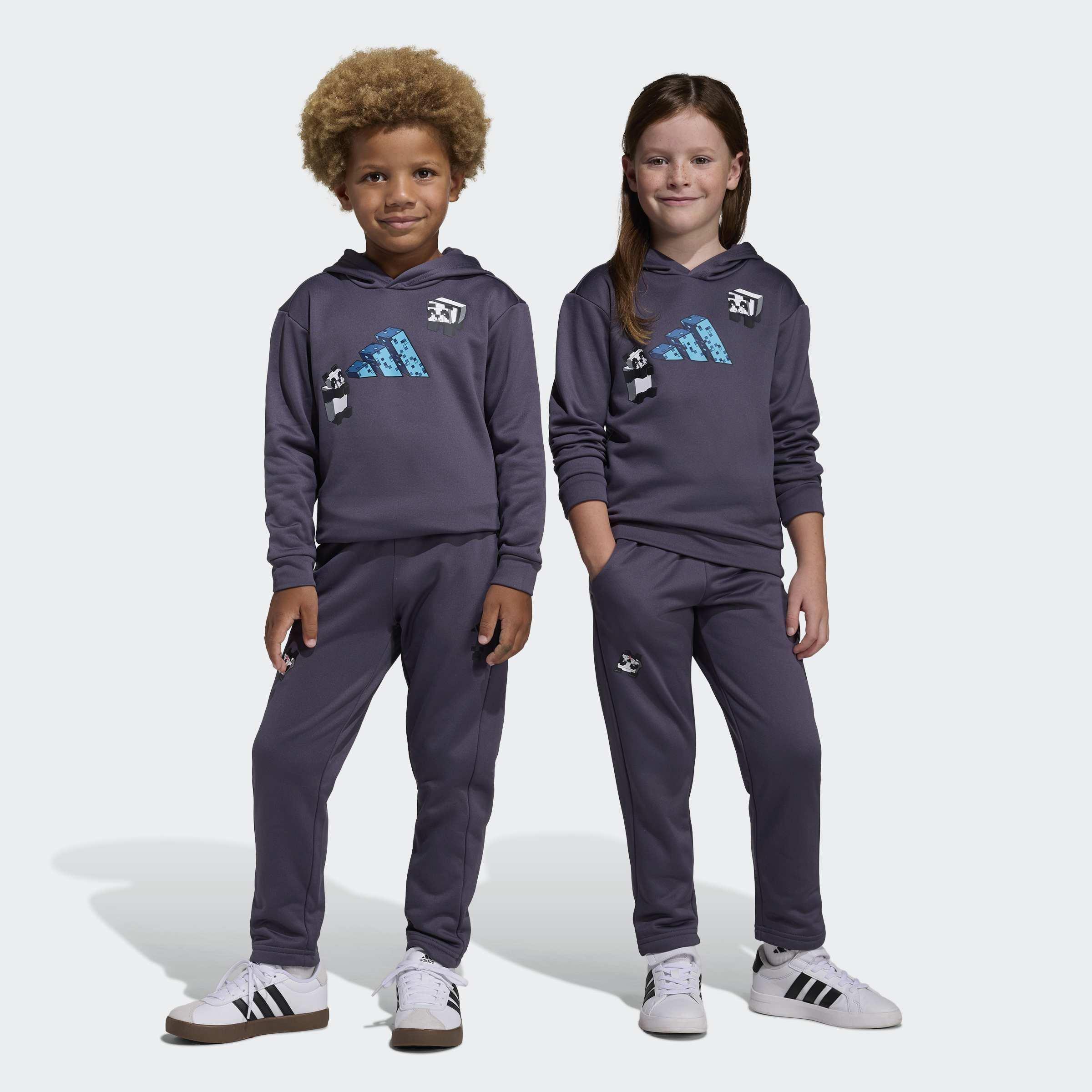 Kids Unisex Adidas Minecraft Training Jogger, Grey, A701_ONE, large image number 9
