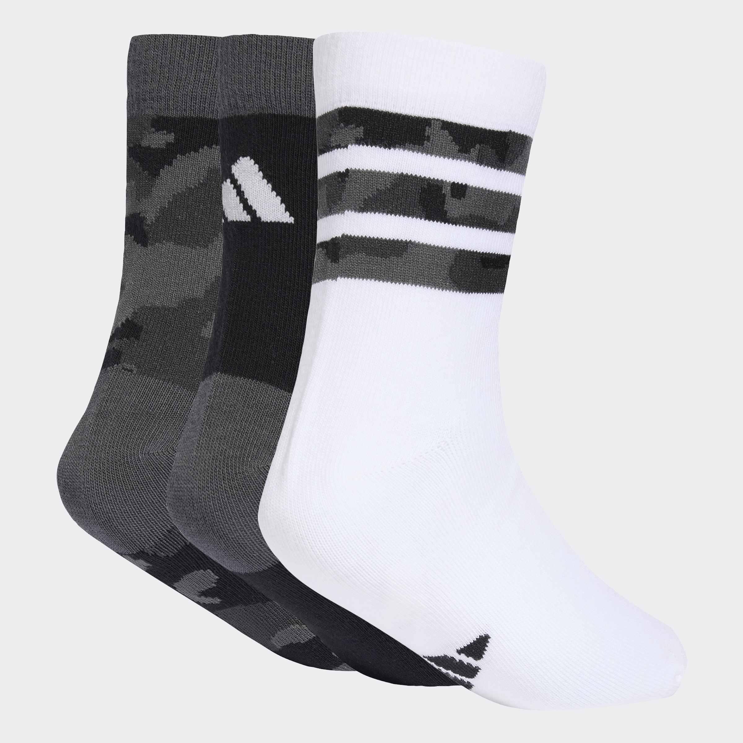 Kids Unisex Socks - 3 Pair Pack, Grey, A701_ONE, medium