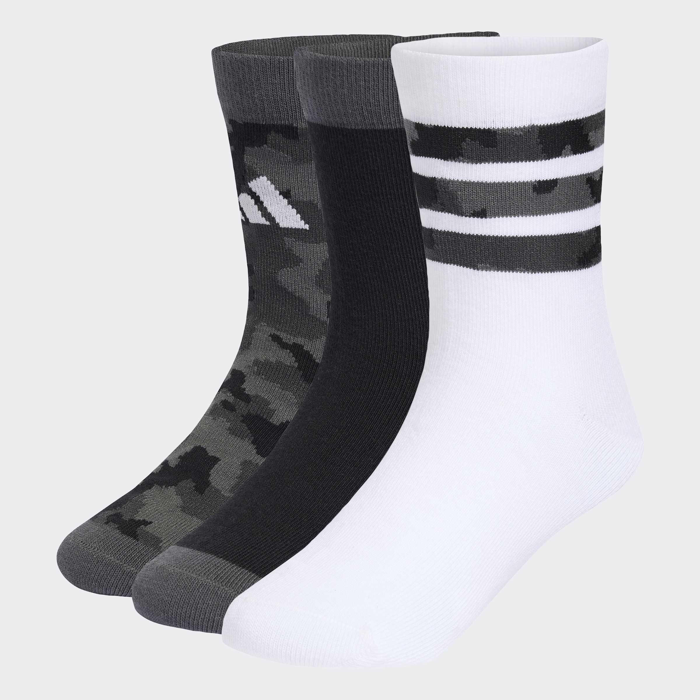 Kids Unisex Socks - 3 Pair Pack, Grey, A701_ONE, large image number 3