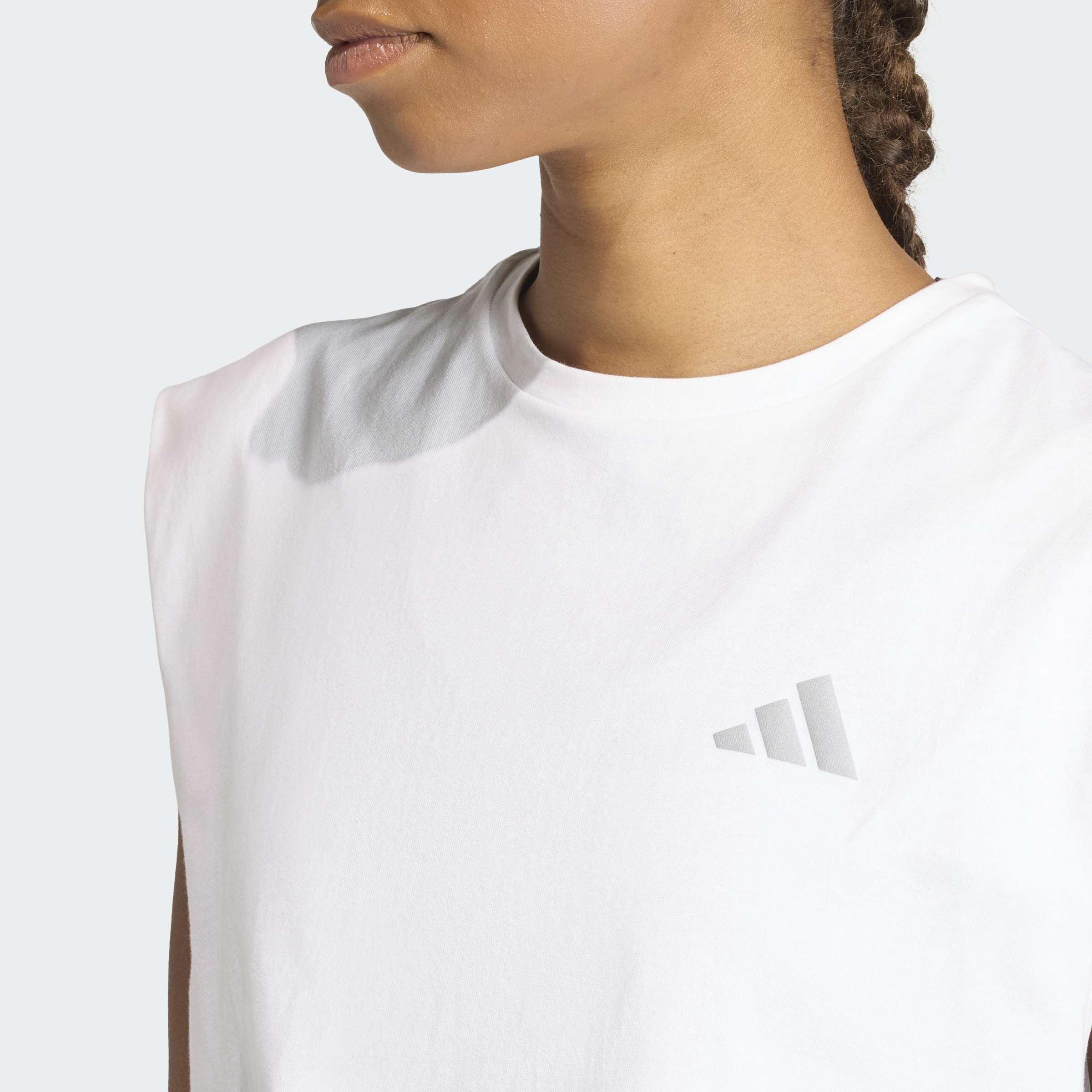 Adi365 Running Essentials Crop T-Shirt, White, A701_ONE, large image number 2