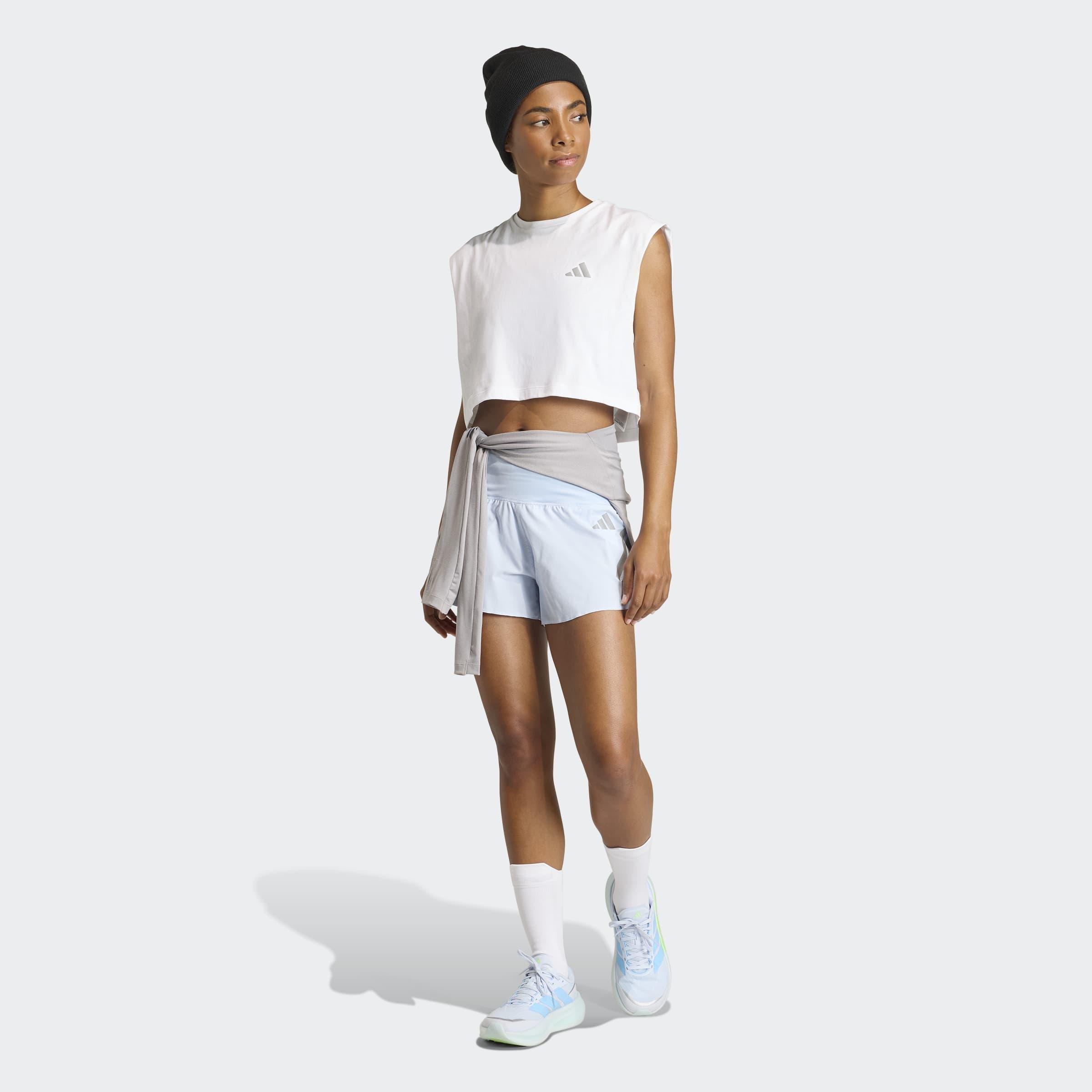 Adi365 Running Essentials Crop T-Shirt, White, A701_ONE, large image number 6