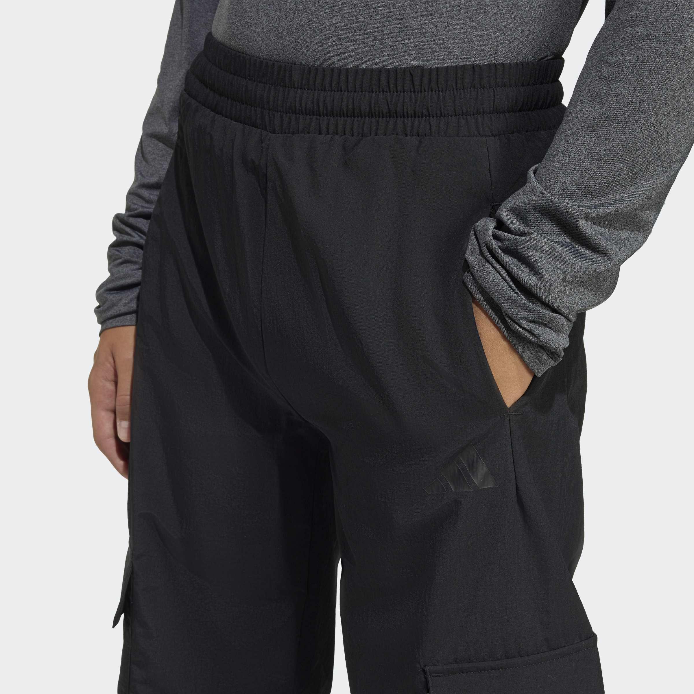 Kids Unisex Future Icons Cargo O-Shaped Longer Length Pant, Black, A701_ONE, large image number 3