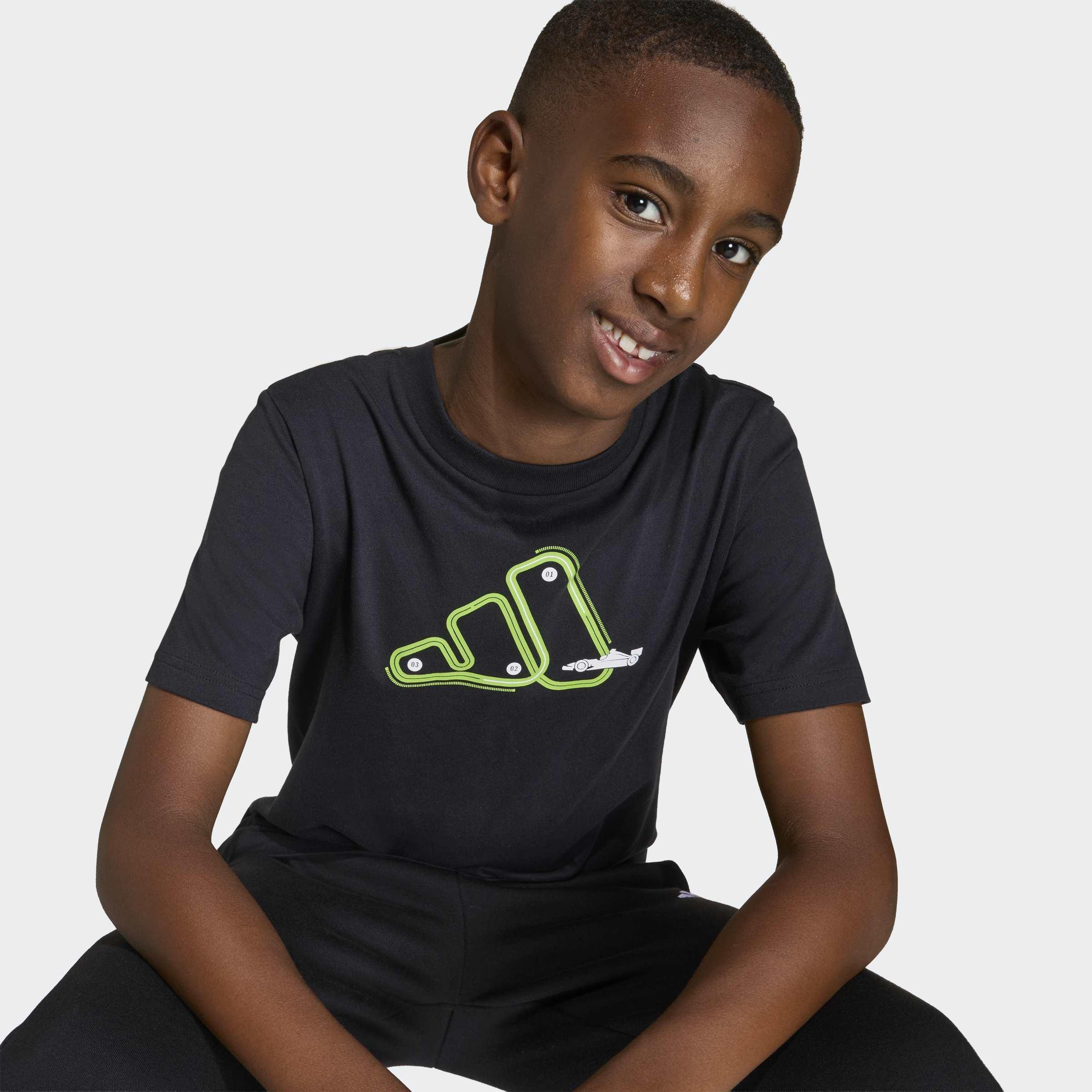 Kids Unisex Adrenaline Aesthetic Graphic T-Shirt, Black, A701_ONE, large image number 3