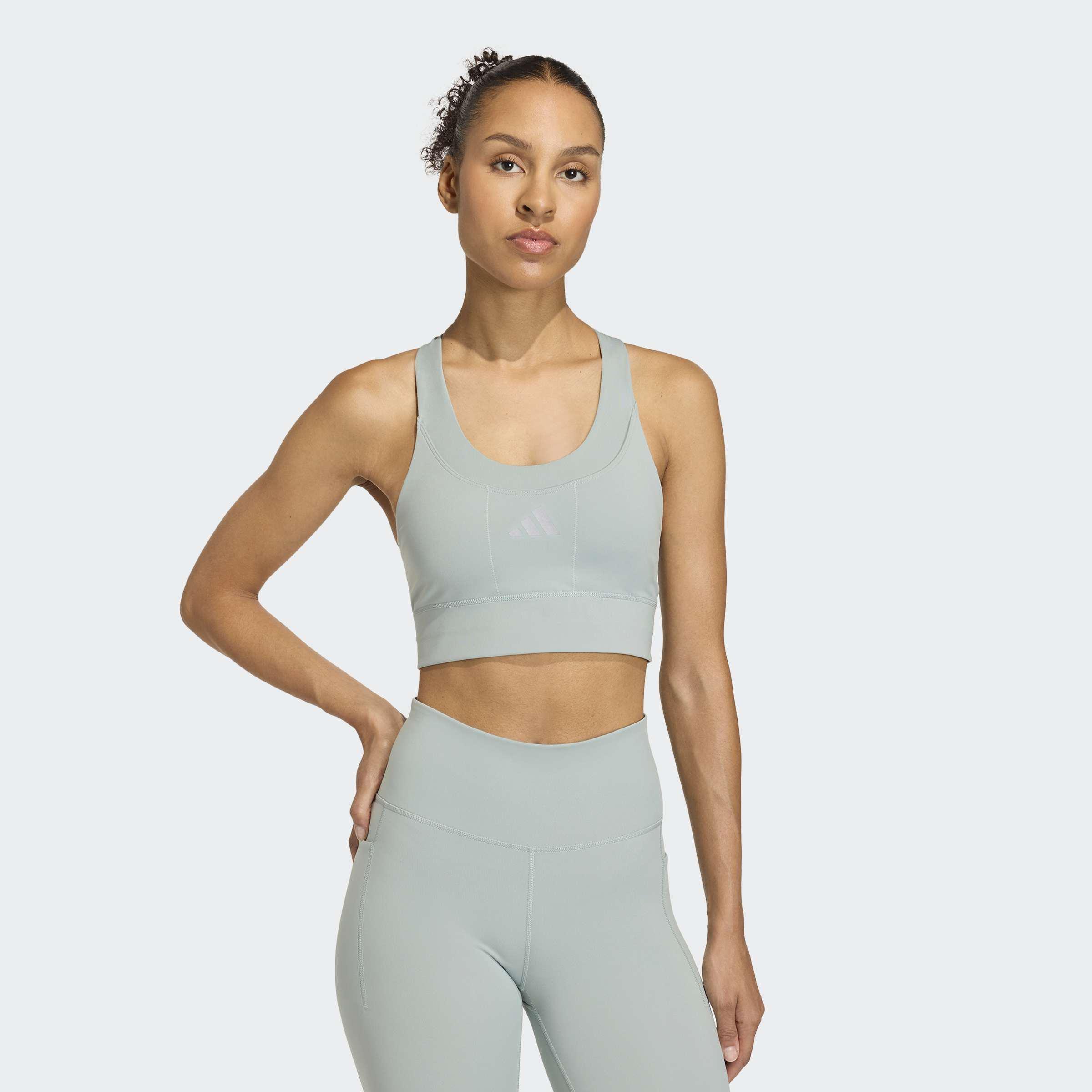 Adi365 Running Pocket Medium Support Bra, Green, A701_ONE, large image number 6