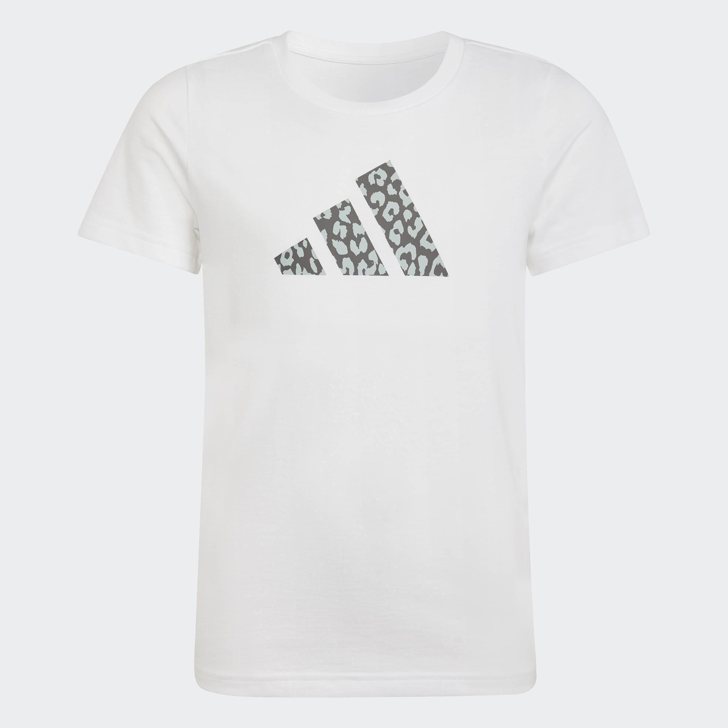 Kids Junior Girls Animal Print Graphic T-Shirt, White, A701_ONE, large image number 0