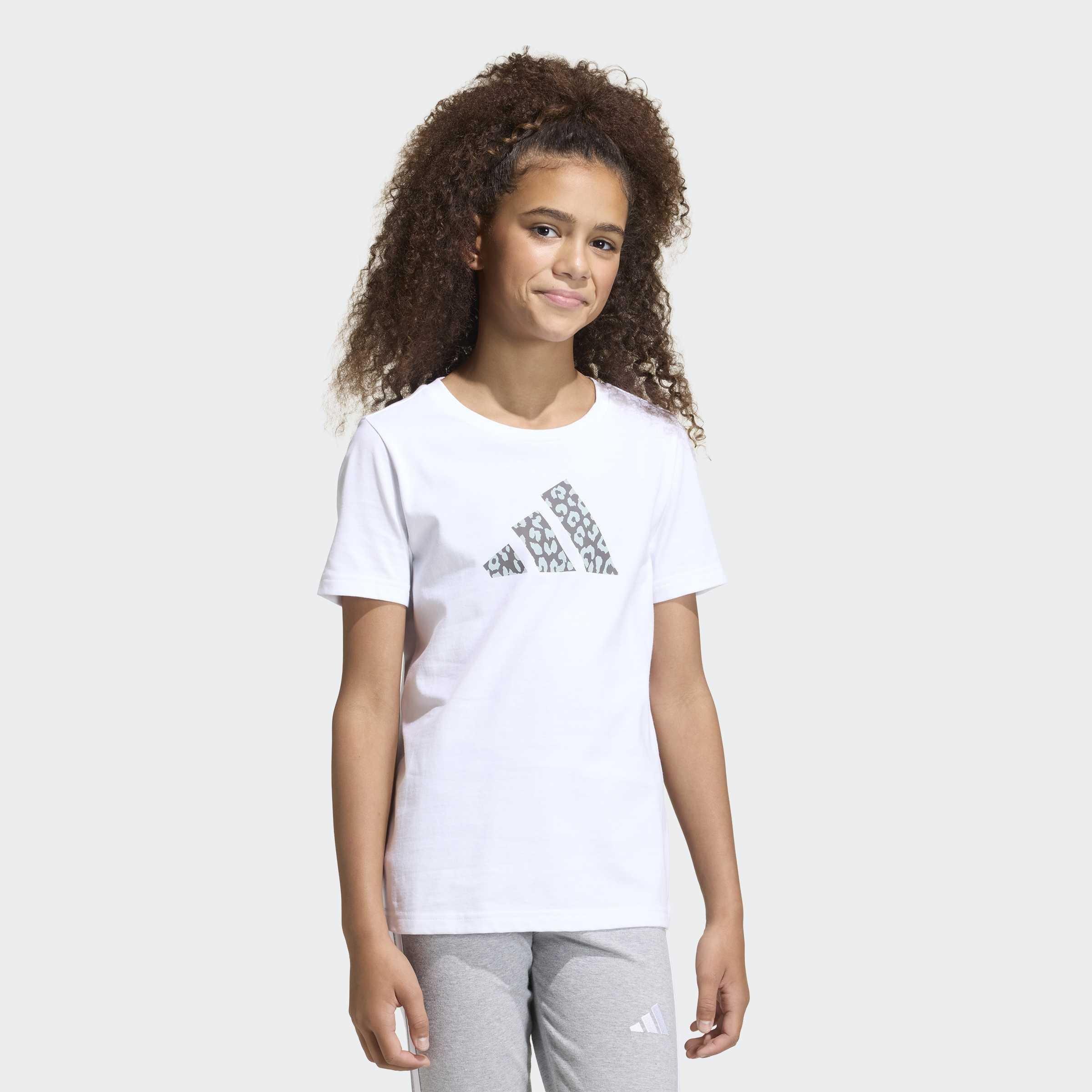 Kids Junior Girls Animal Print Graphic T-Shirt, White, A701_ONE, large image number 5