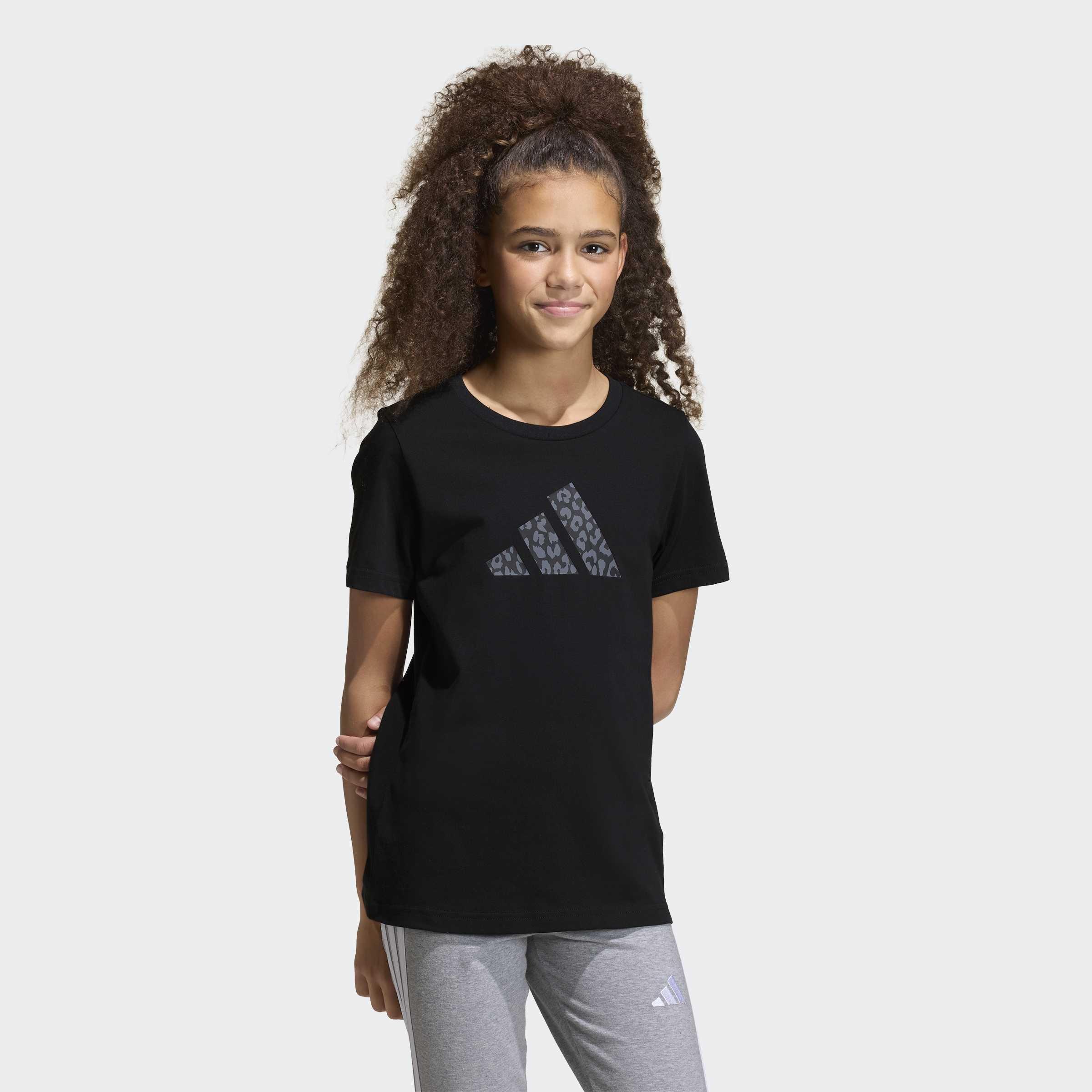 Kids Junior Girls Animal Print Graphic T-Shirt, Black, A701_ONE, large image number 3