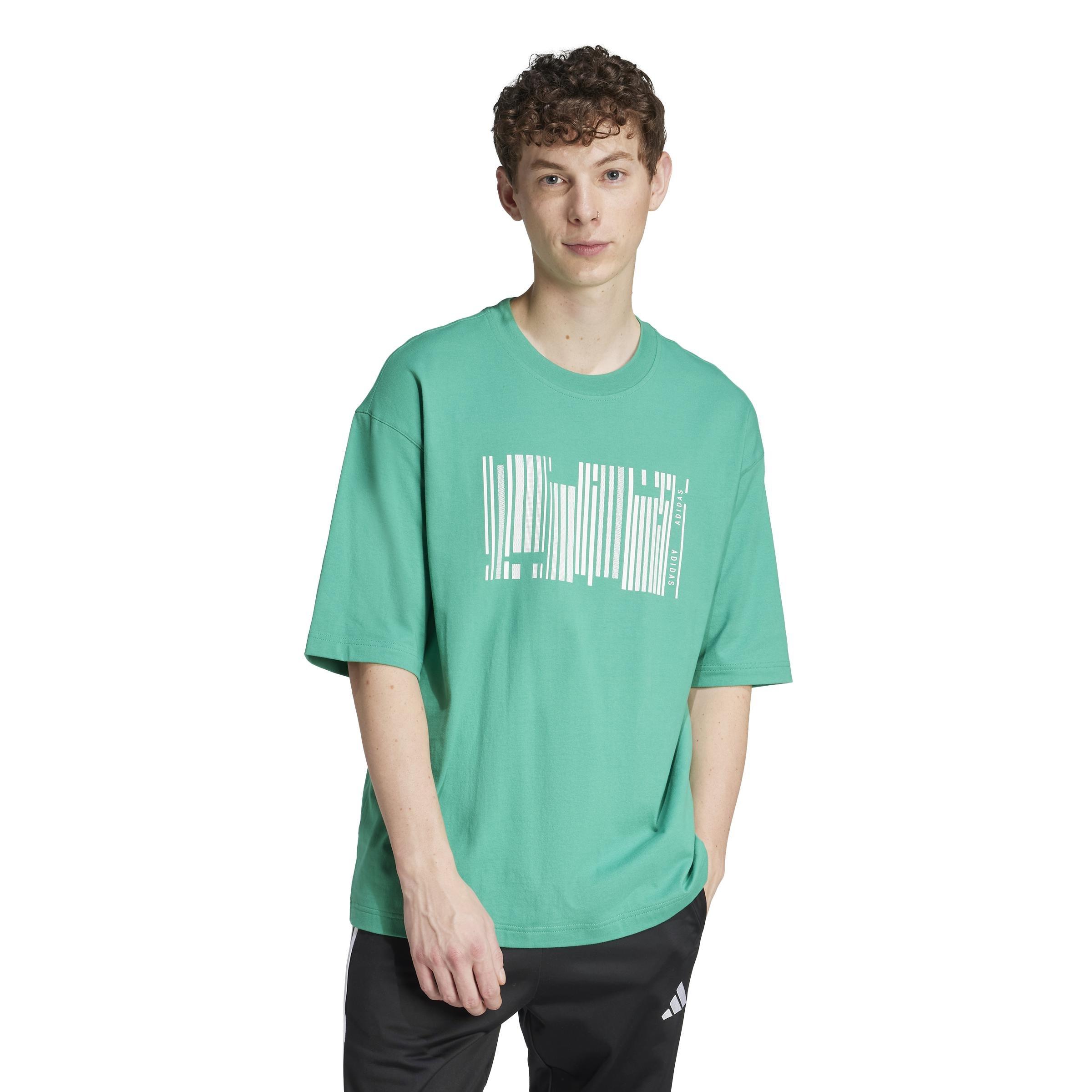 Unisex Emerging Harmony Graphic T-Shirt, Green, A701_ONE, large image number 0