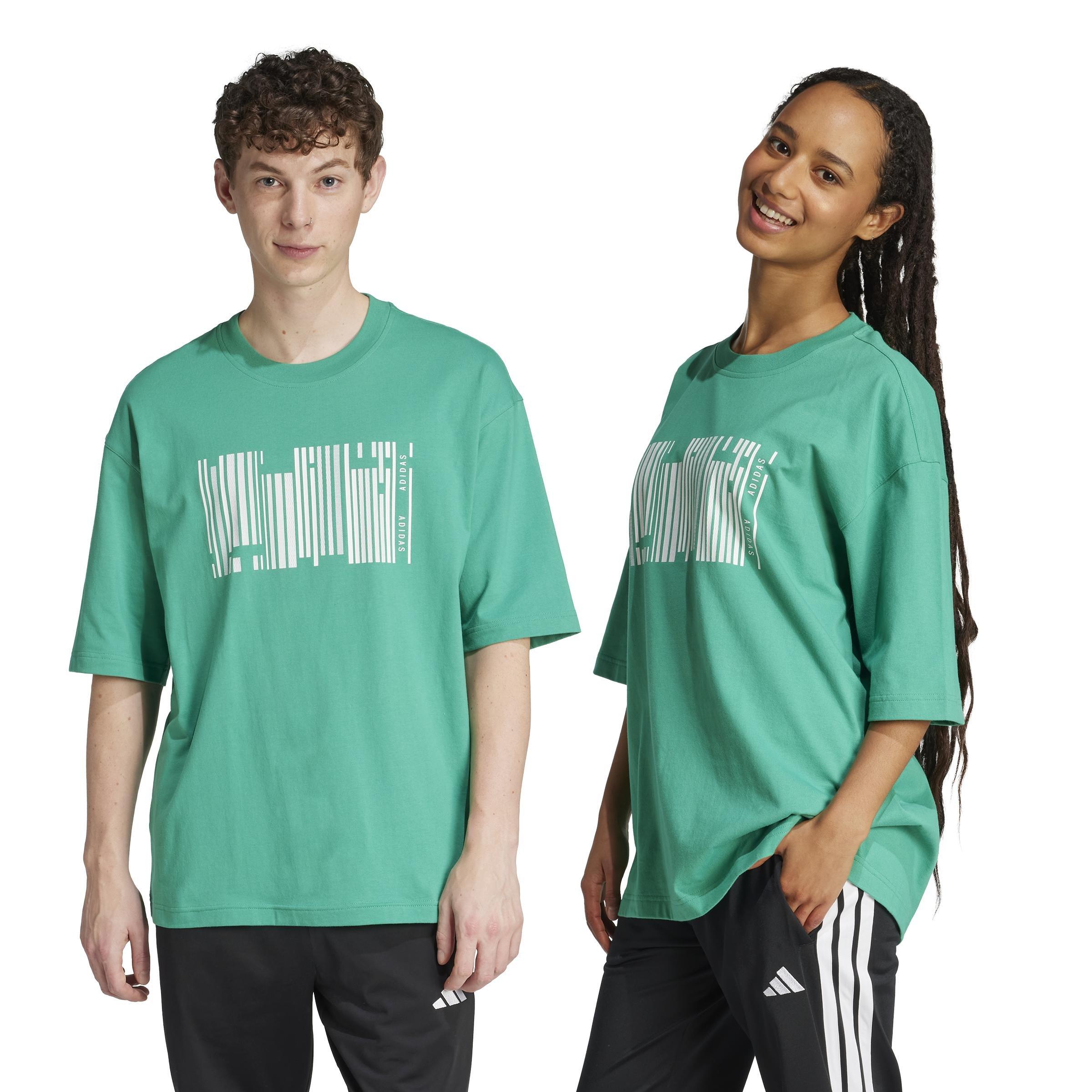 Unisex Emerging Harmony Graphic T-Shirt, Green, A701_ONE, large image number 1